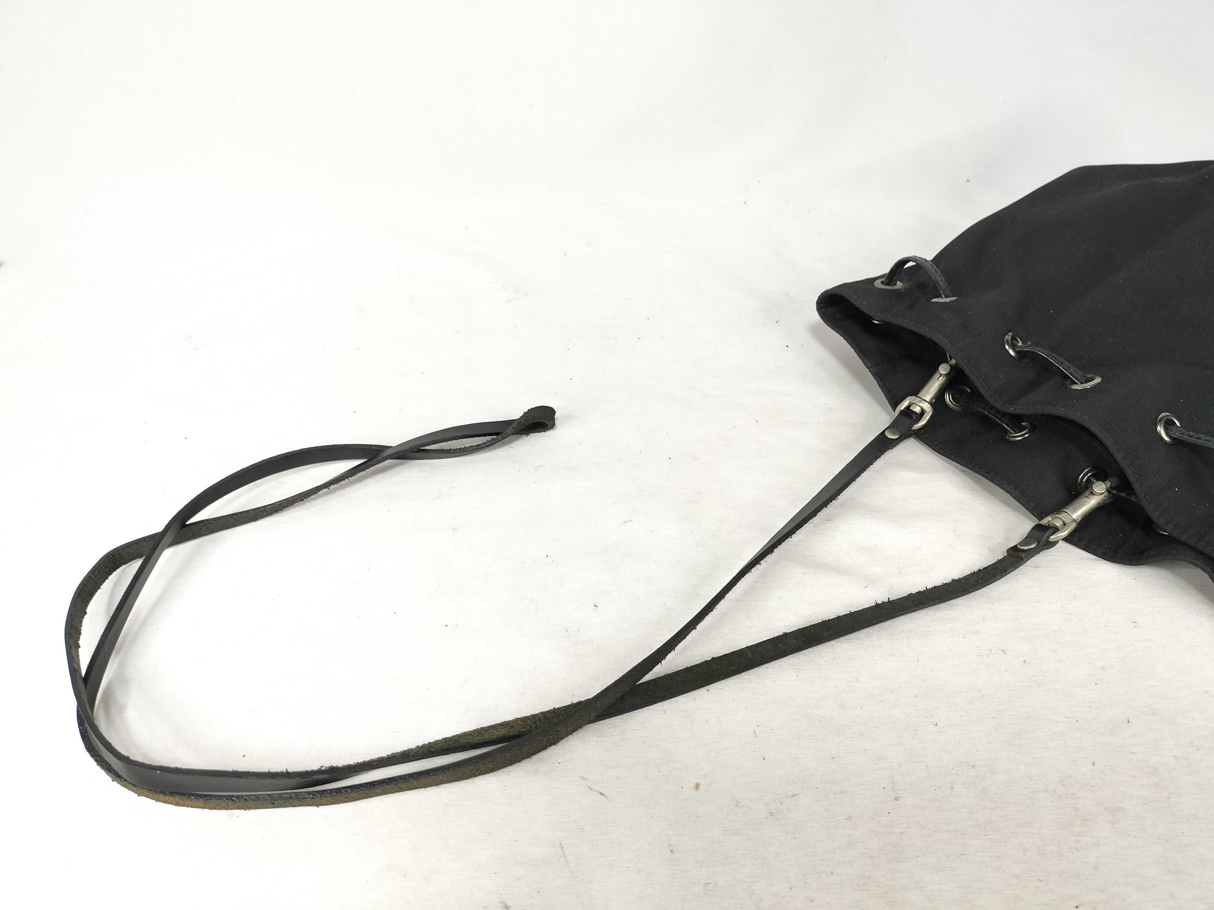Shoulder Bag, Drawstring, Black — view 3