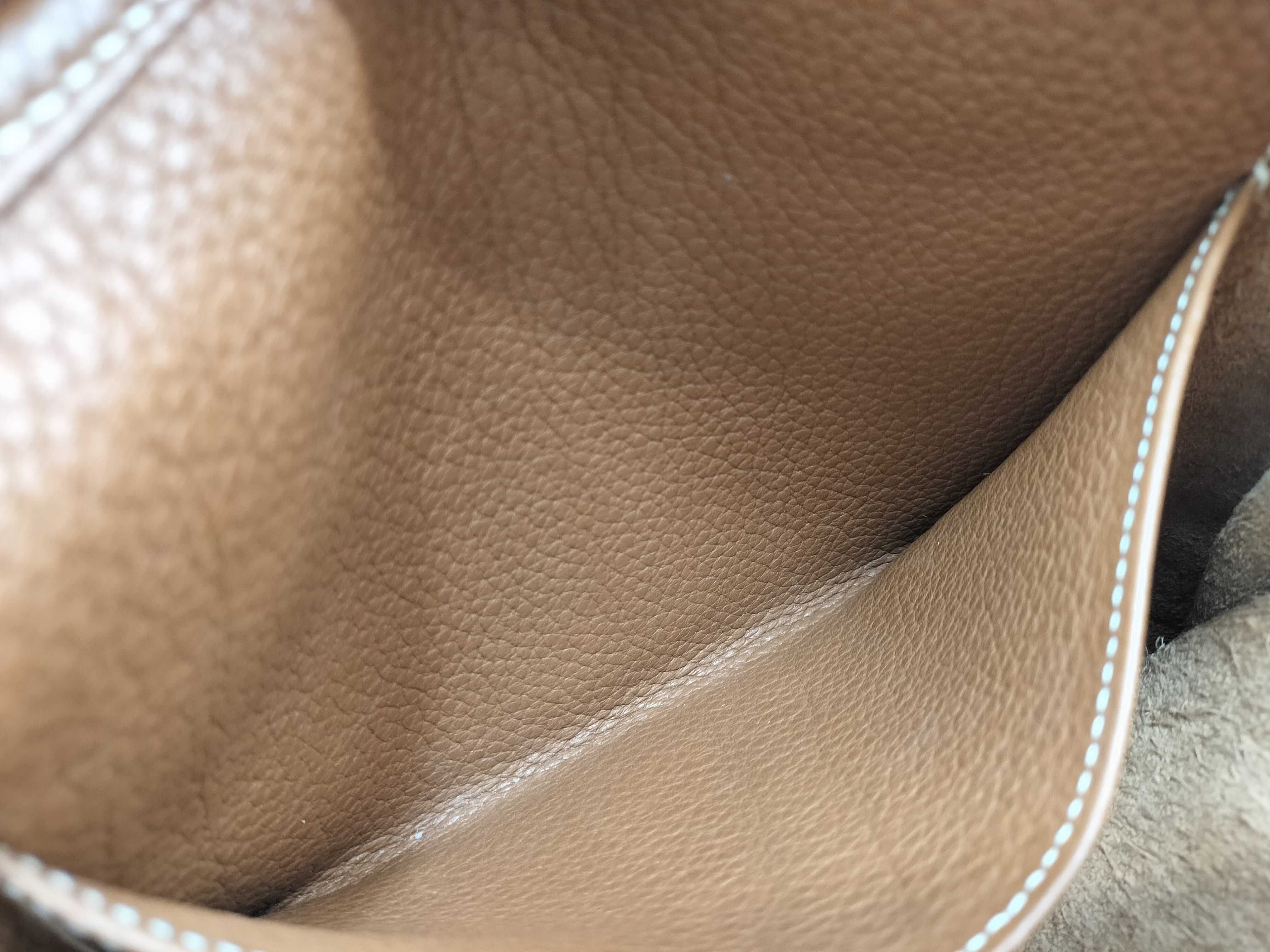Evelyne 1 PM Taurillon Clemence Leather Brown Shoulder Bag N — view 11