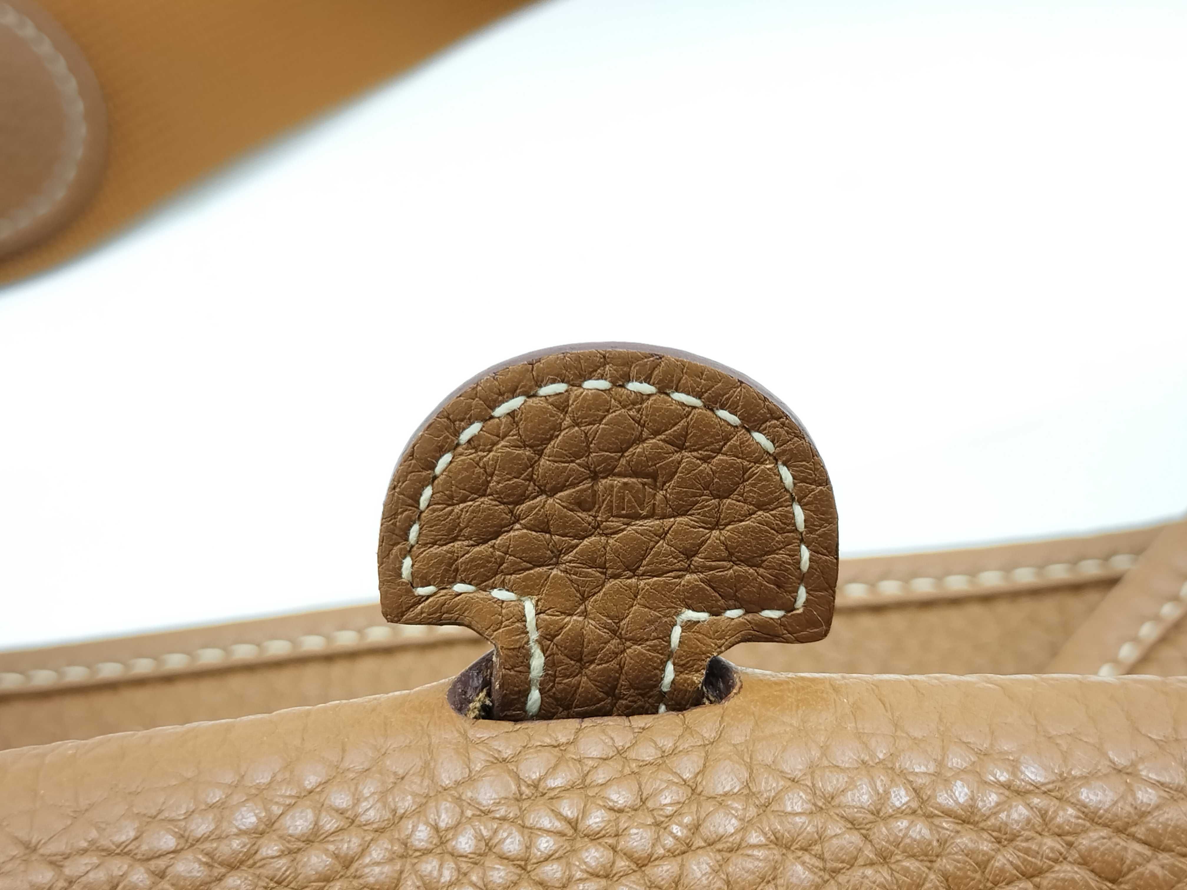 Evelyne 1 PM Taurillon Clemence Leather Brown Shoulder Bag N — view 13