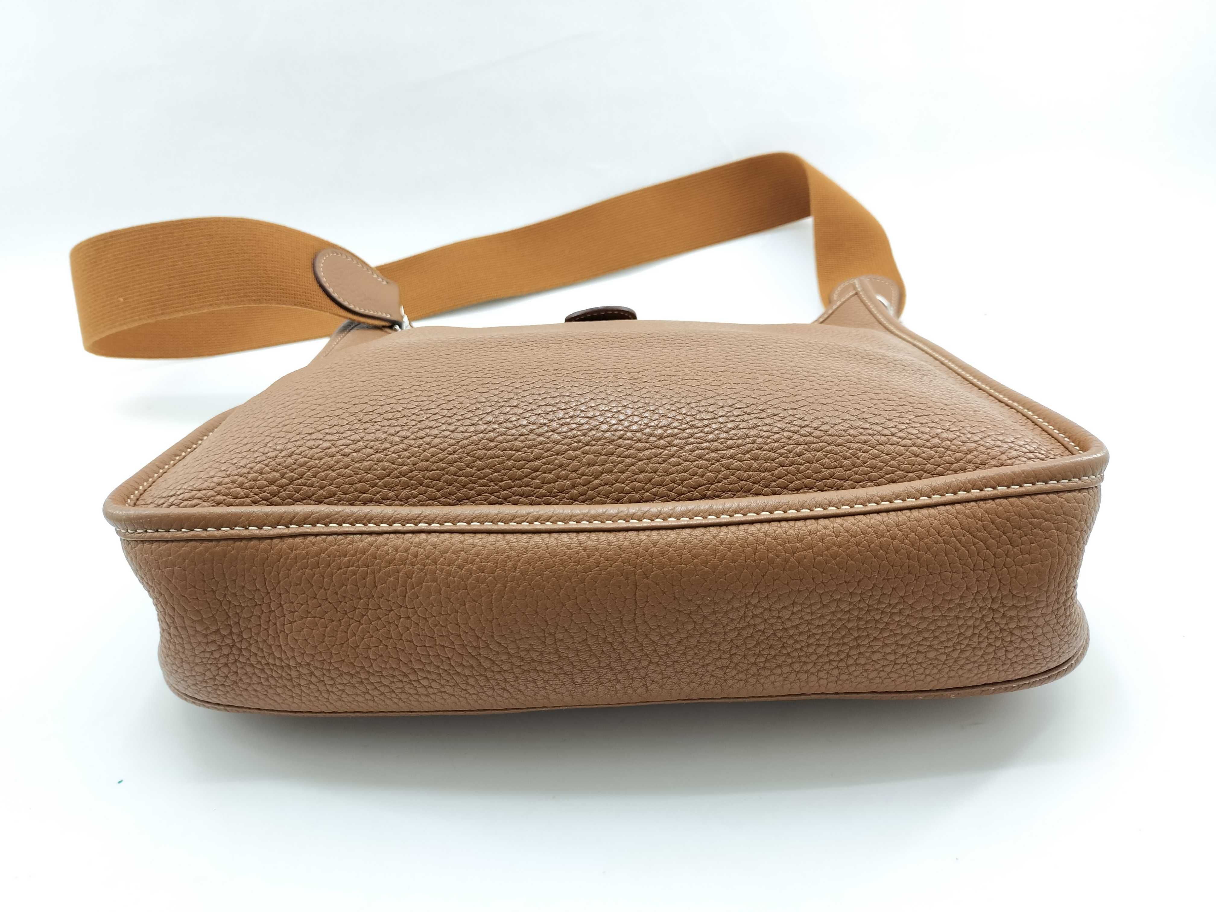 Evelyne 1 PM Taurillon Clemence Leather Brown Shoulder Bag N — view 3