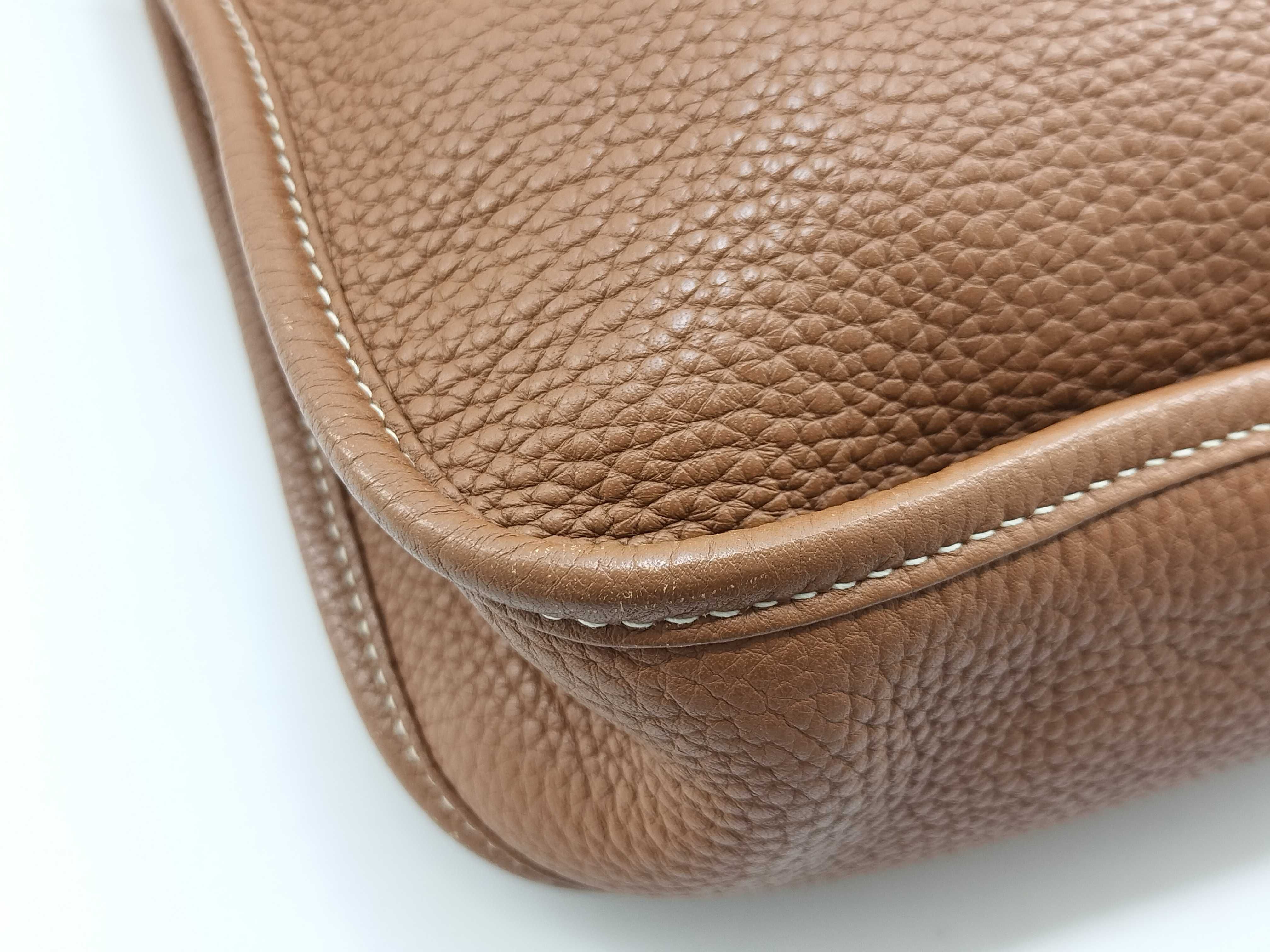 Evelyne 1 PM Taurillon Clemence Leather Brown Shoulder Bag N — view 4