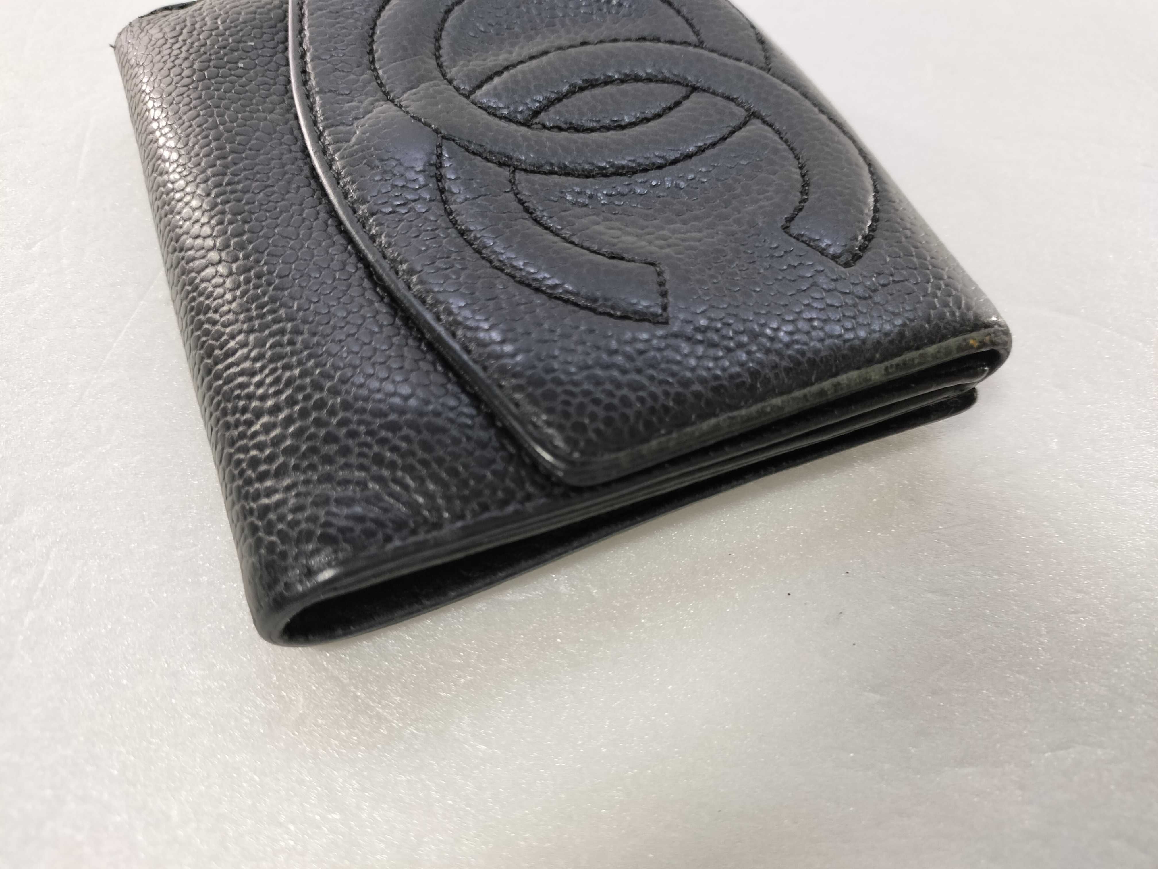 Caviar Skin Coco Double Snap Tri-fold Wallet 4660422 Wallet — view 3