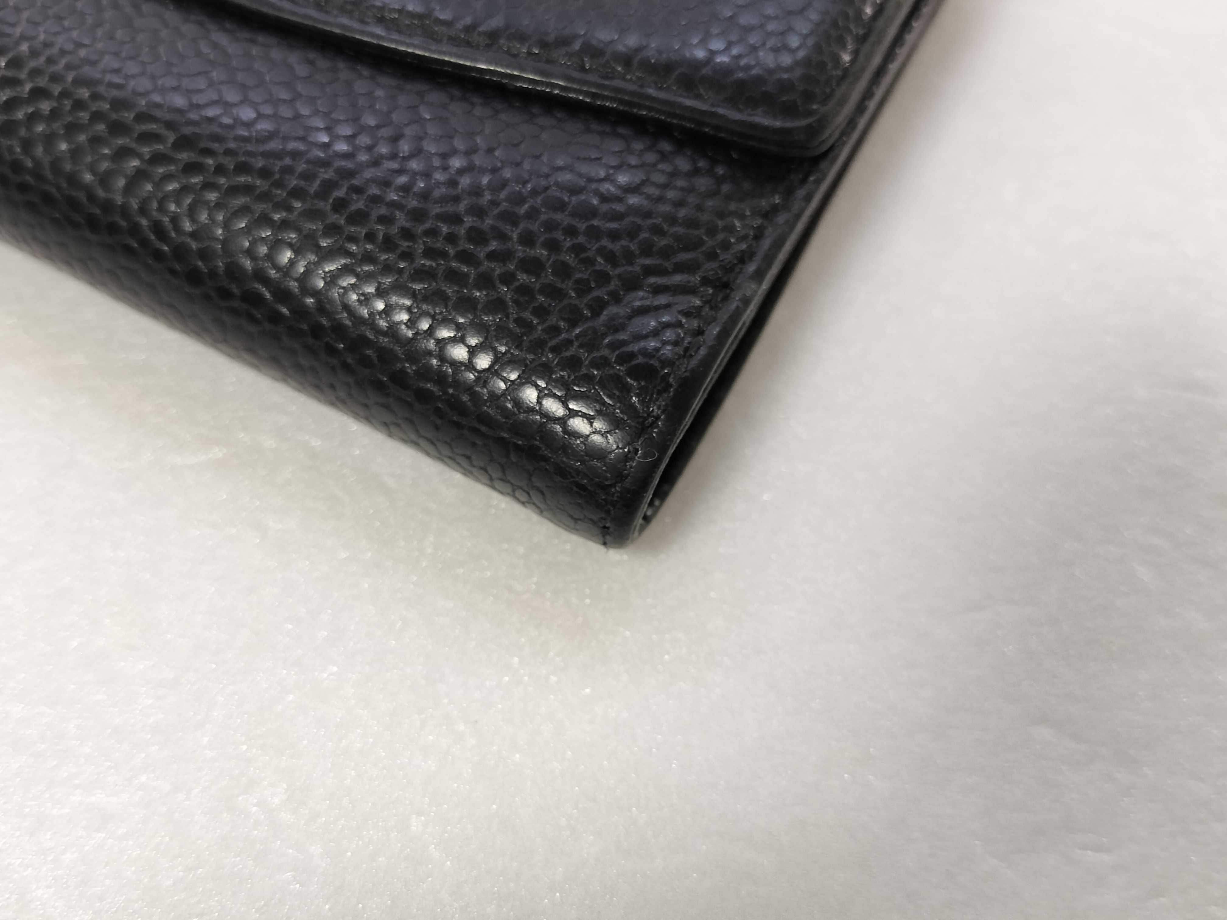 Caviar Skin Coco Double Snap Tri-fold Wallet 4660422 Wallet — view 4