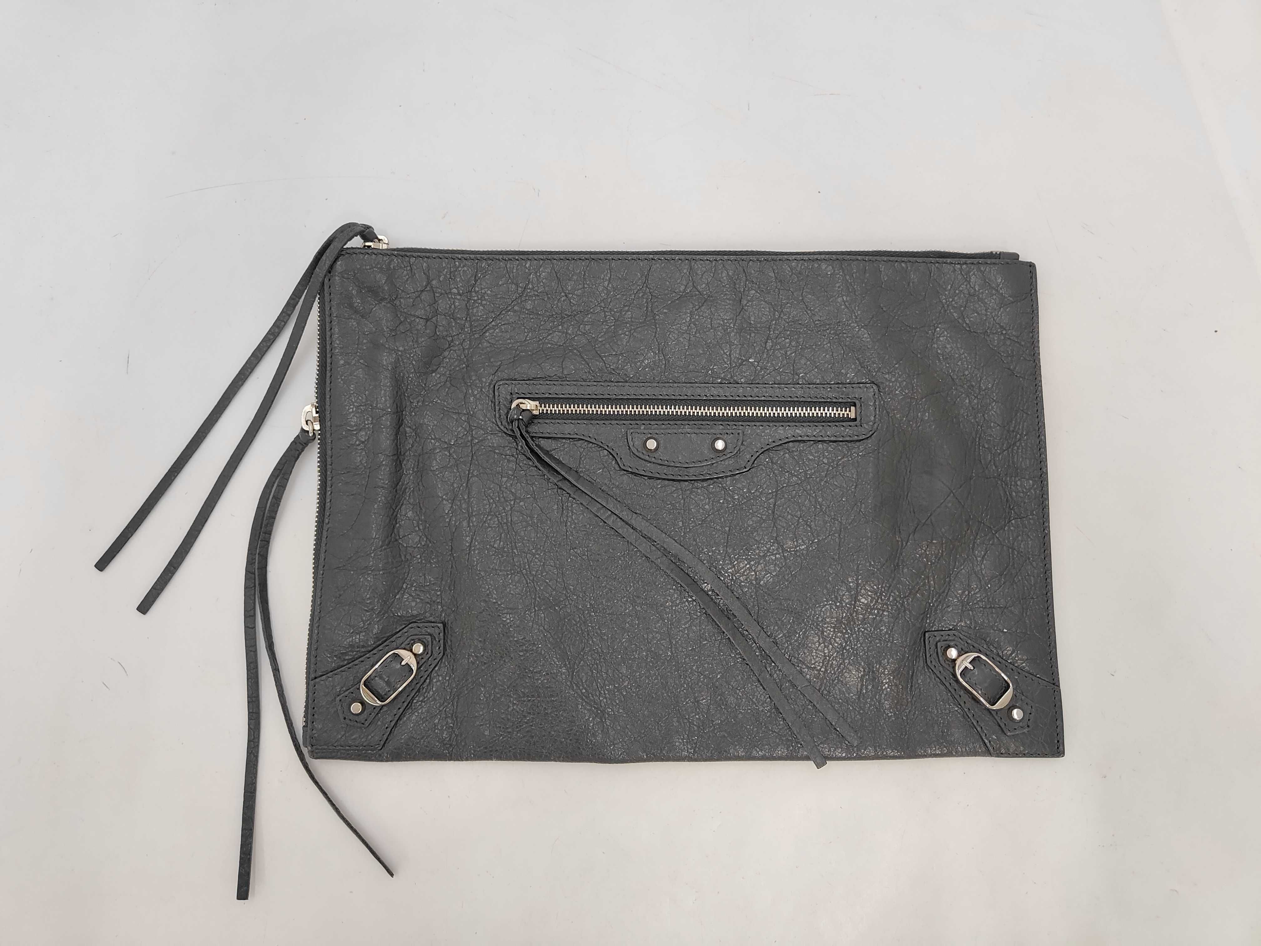 Classic Moto Clutch Bag Black Silver Hardware (Second Bag)