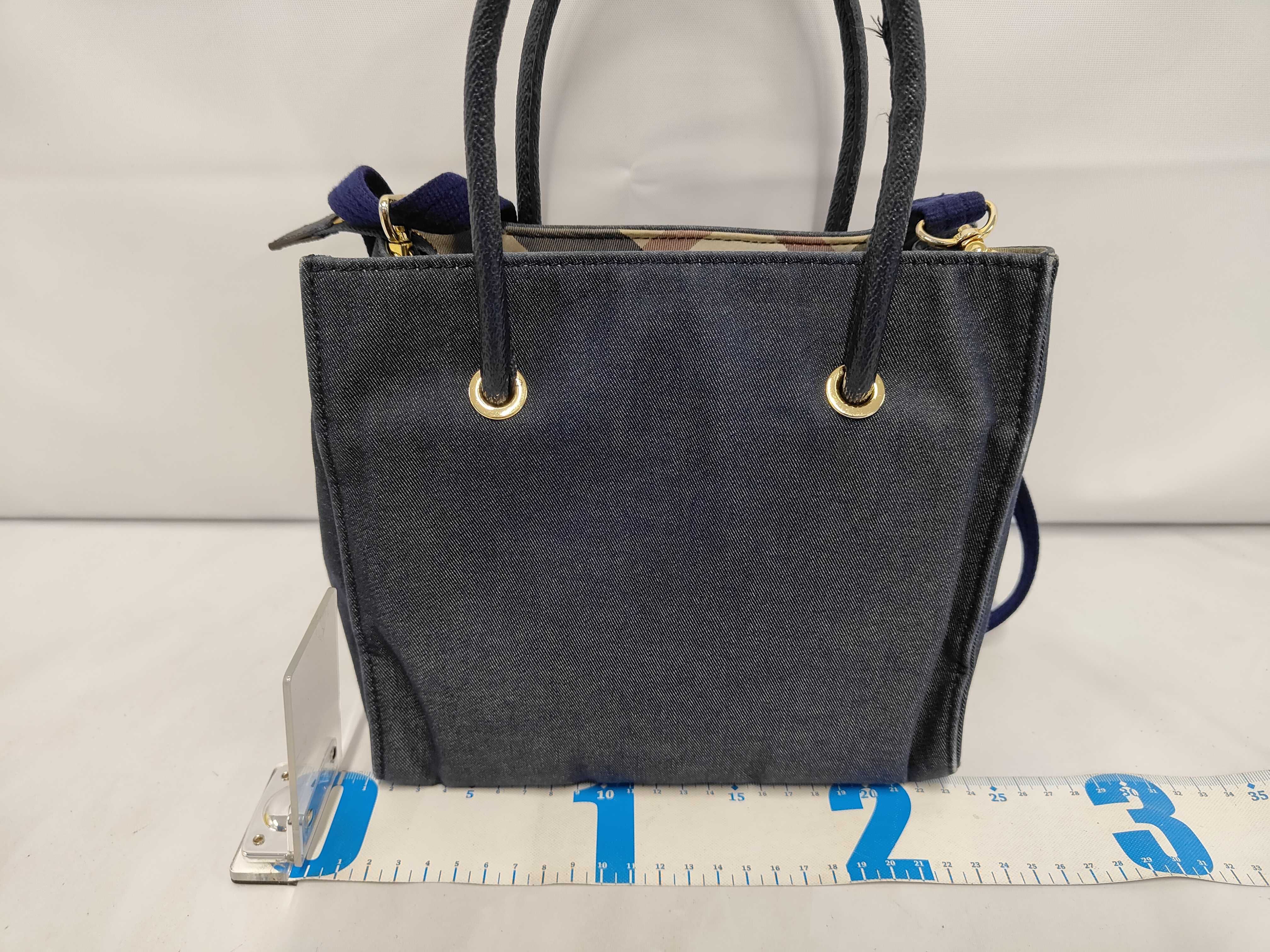 Crestbridge Blue Label Denim Nova Check 2-Way Shoulder Bag with Strap (Handbag) — view 2