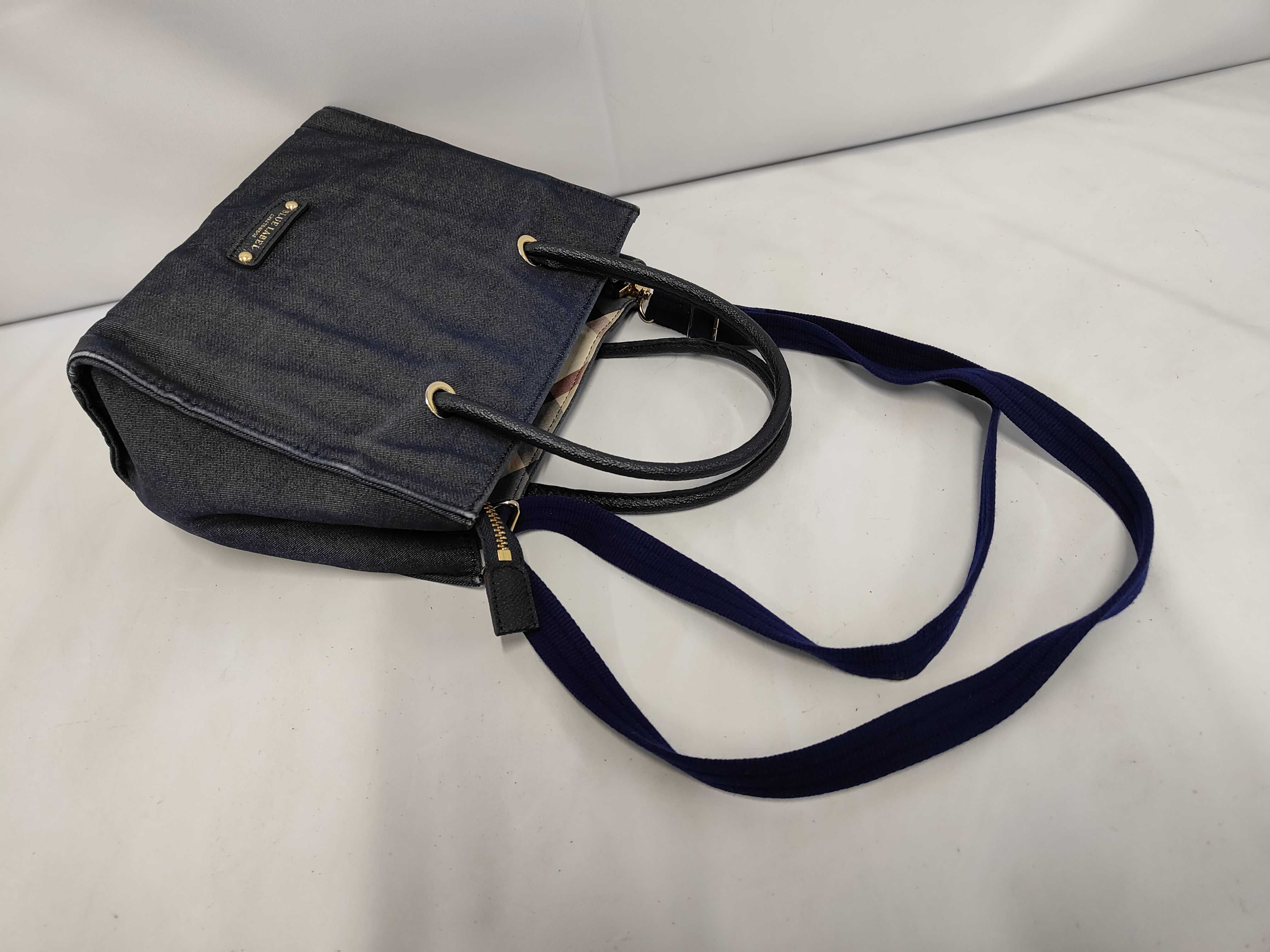Crestbridge Blue Label Denim Nova Check 2-Way Shoulder Bag with Strap (Handbag) — view 5