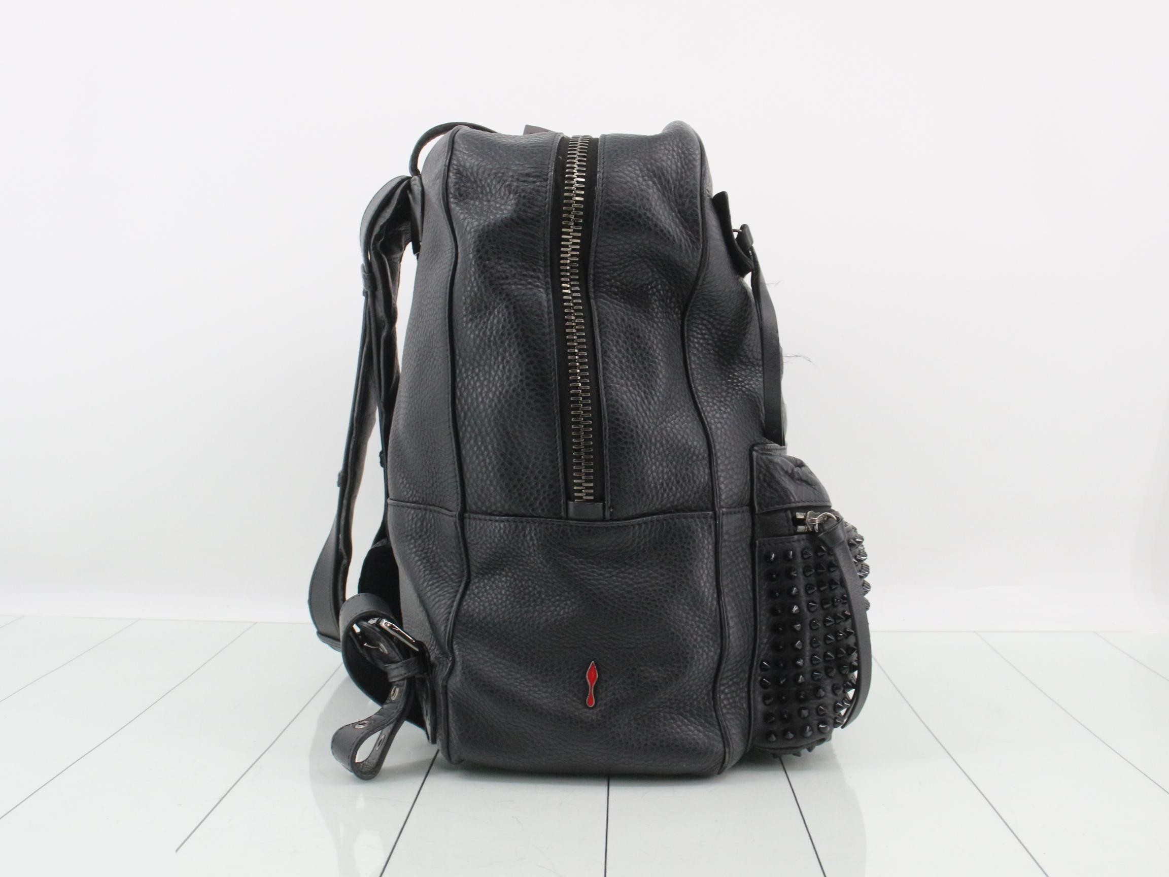 Spike stud leather backpack — view 4