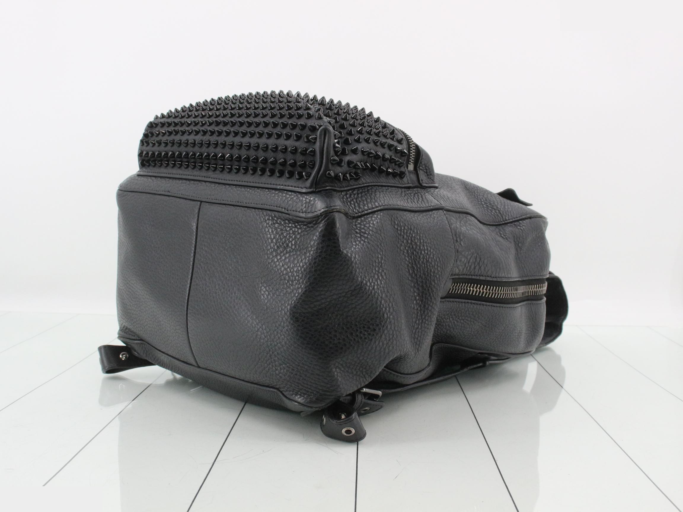Spike stud leather backpack — view 6