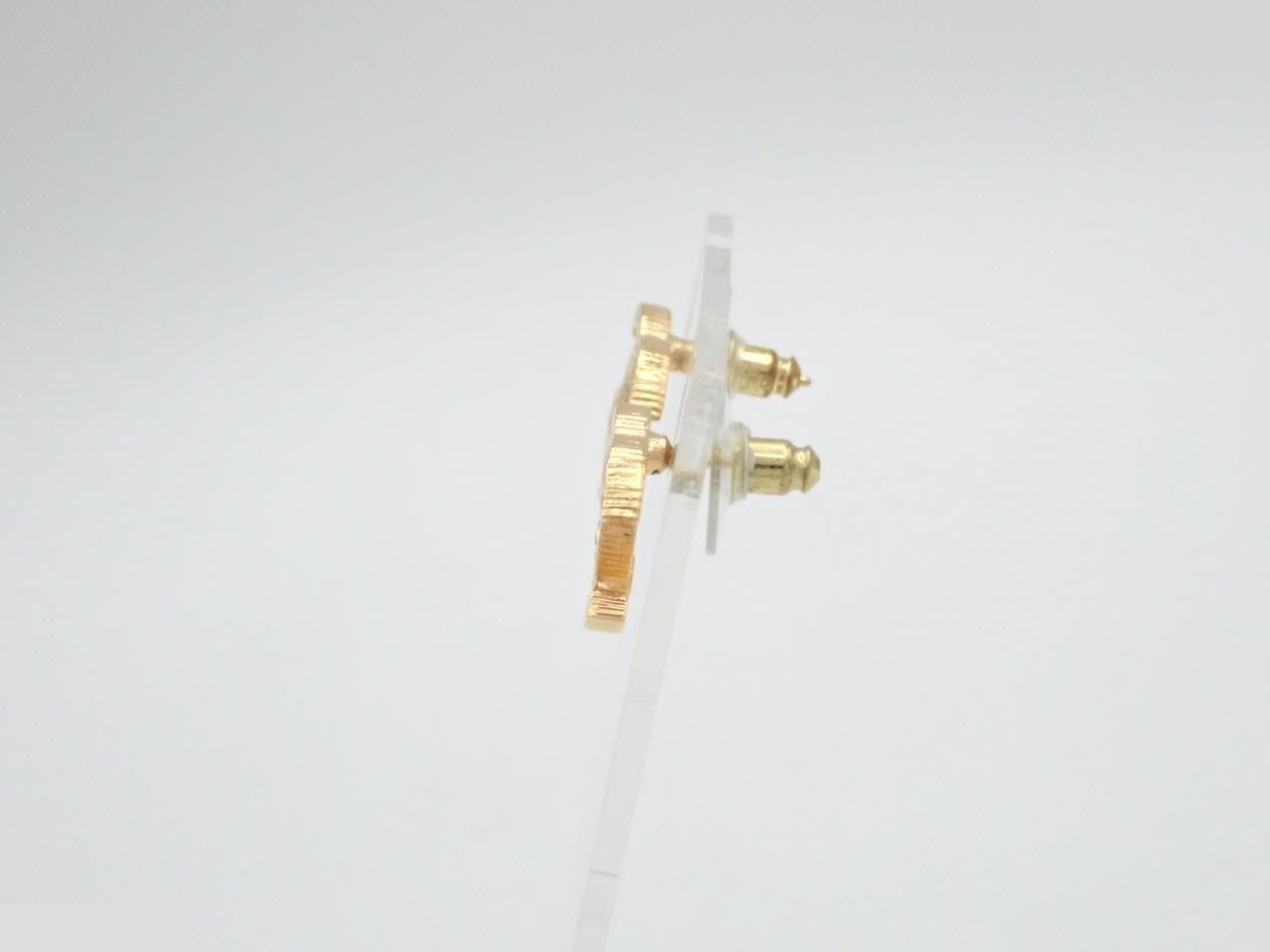 earrings, Coco Mark design, gold, F24C, width 1.7cm — view 3