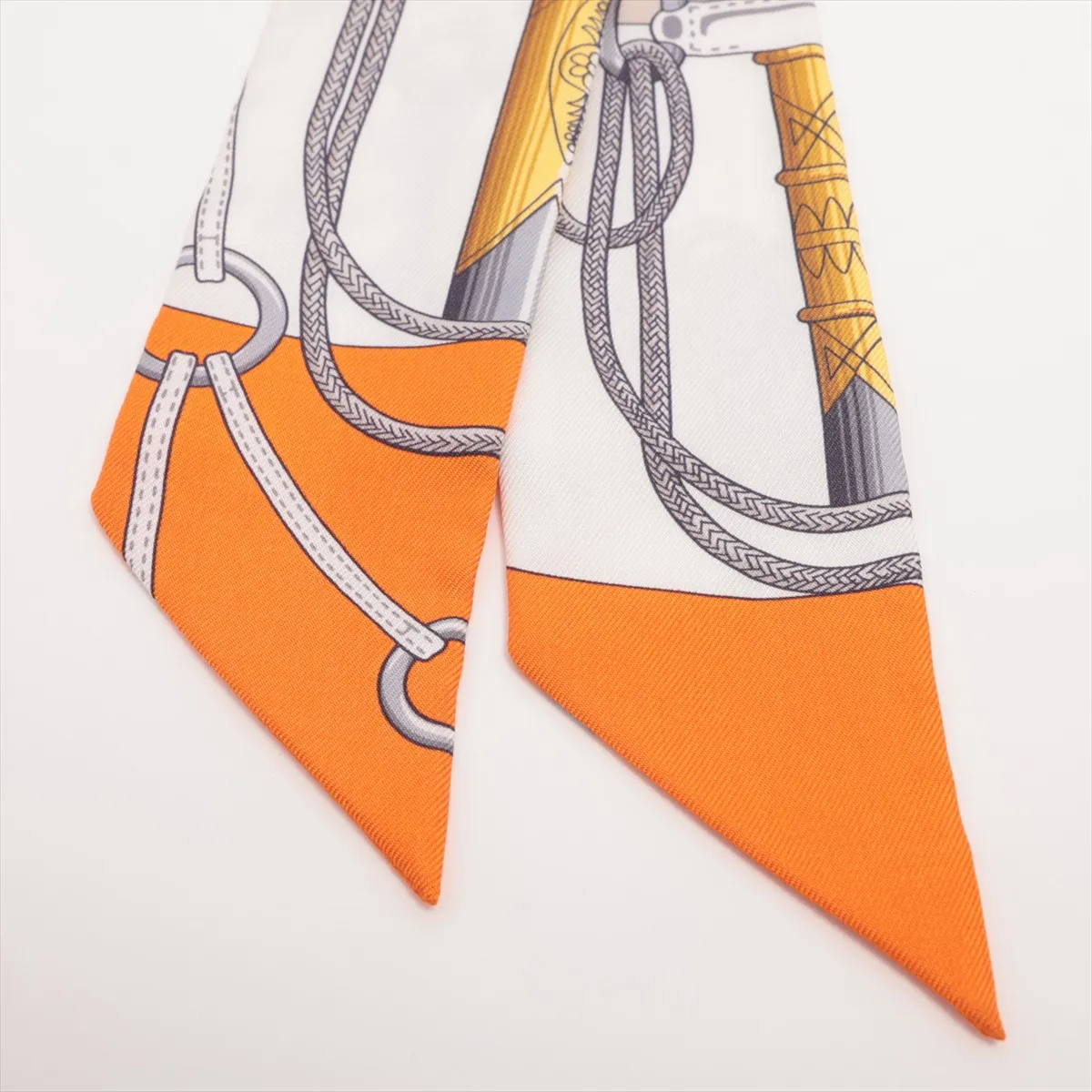 Twilly Cliquetis Scarf Silk Orange Thread — view 2
