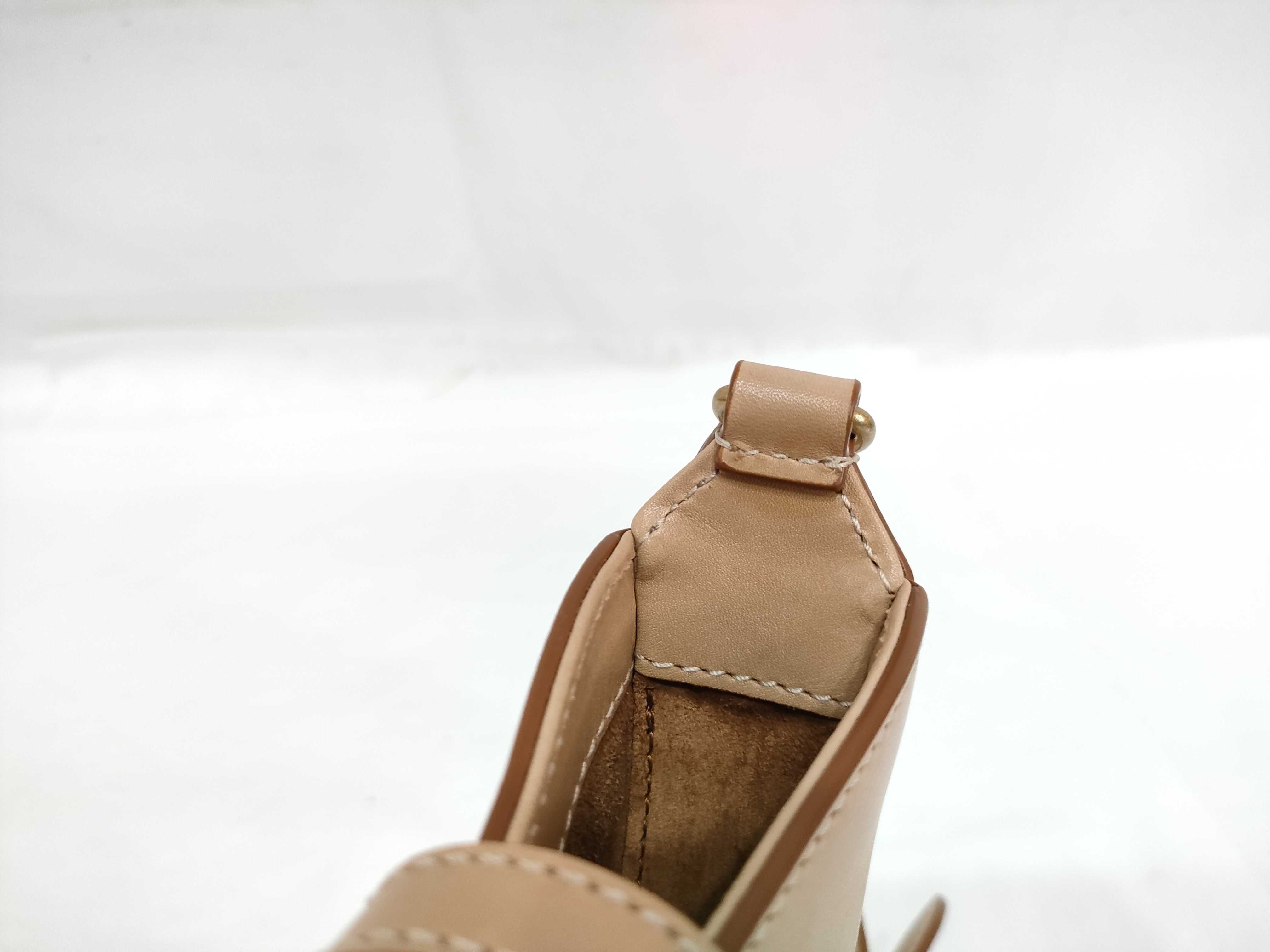 Mini Vertical Leather Shoulder Bag, Beige, 735214 (Shoulder Bag) — view 11