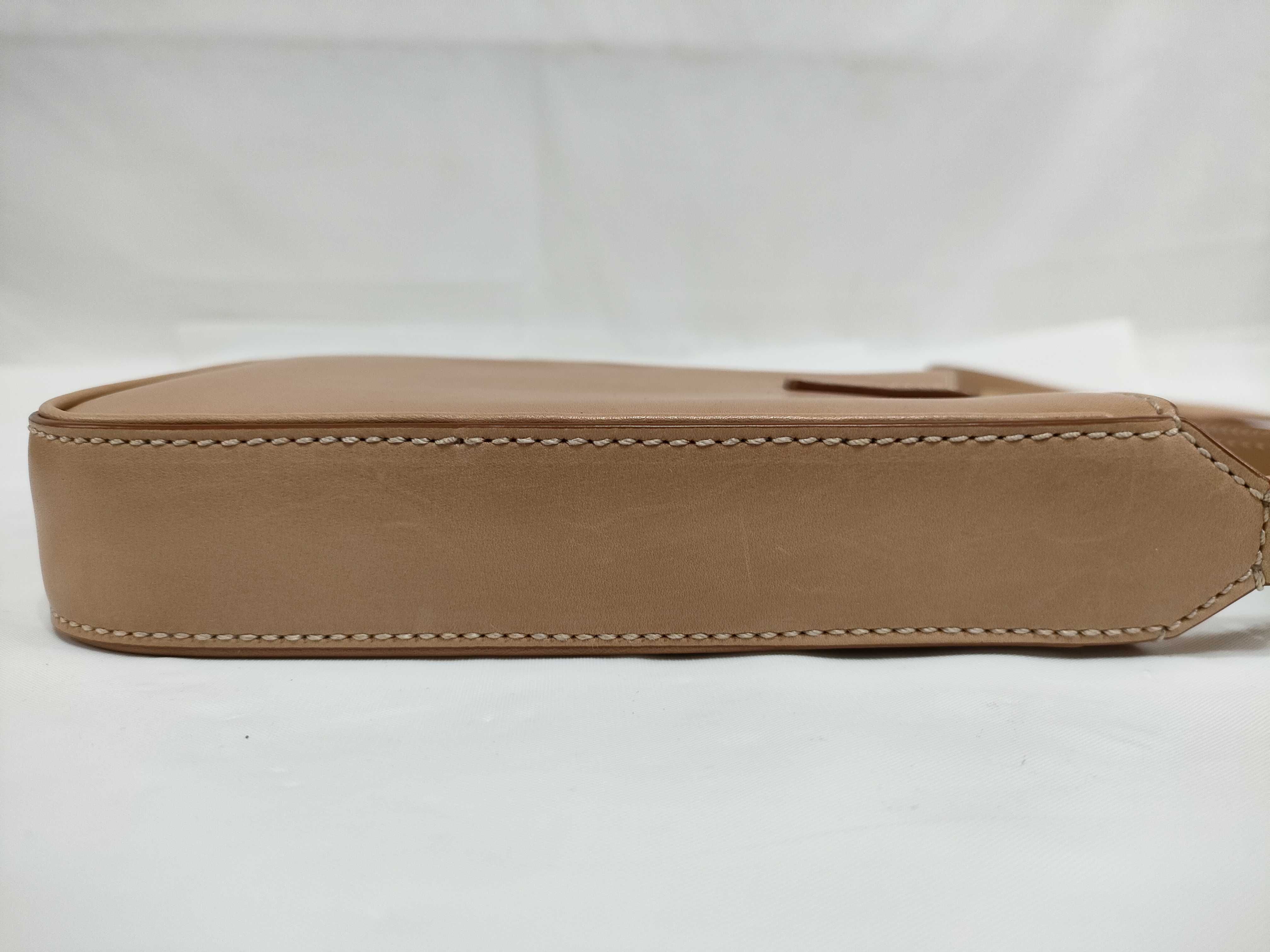 Mini Vertical Leather Shoulder Bag, Beige, 735214 (Shoulder Bag) — view 6