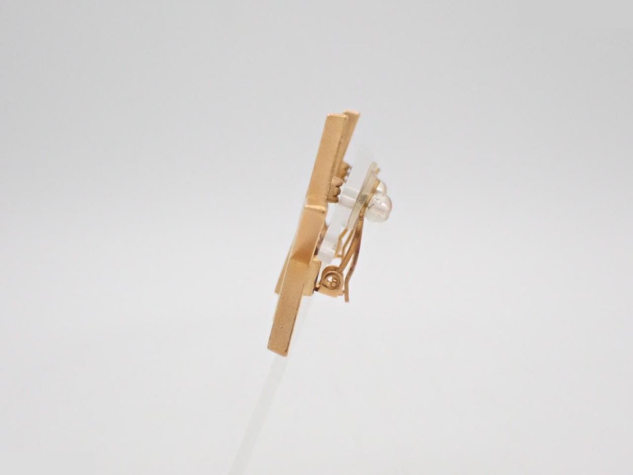 Star earrings, yellow gold — view 3