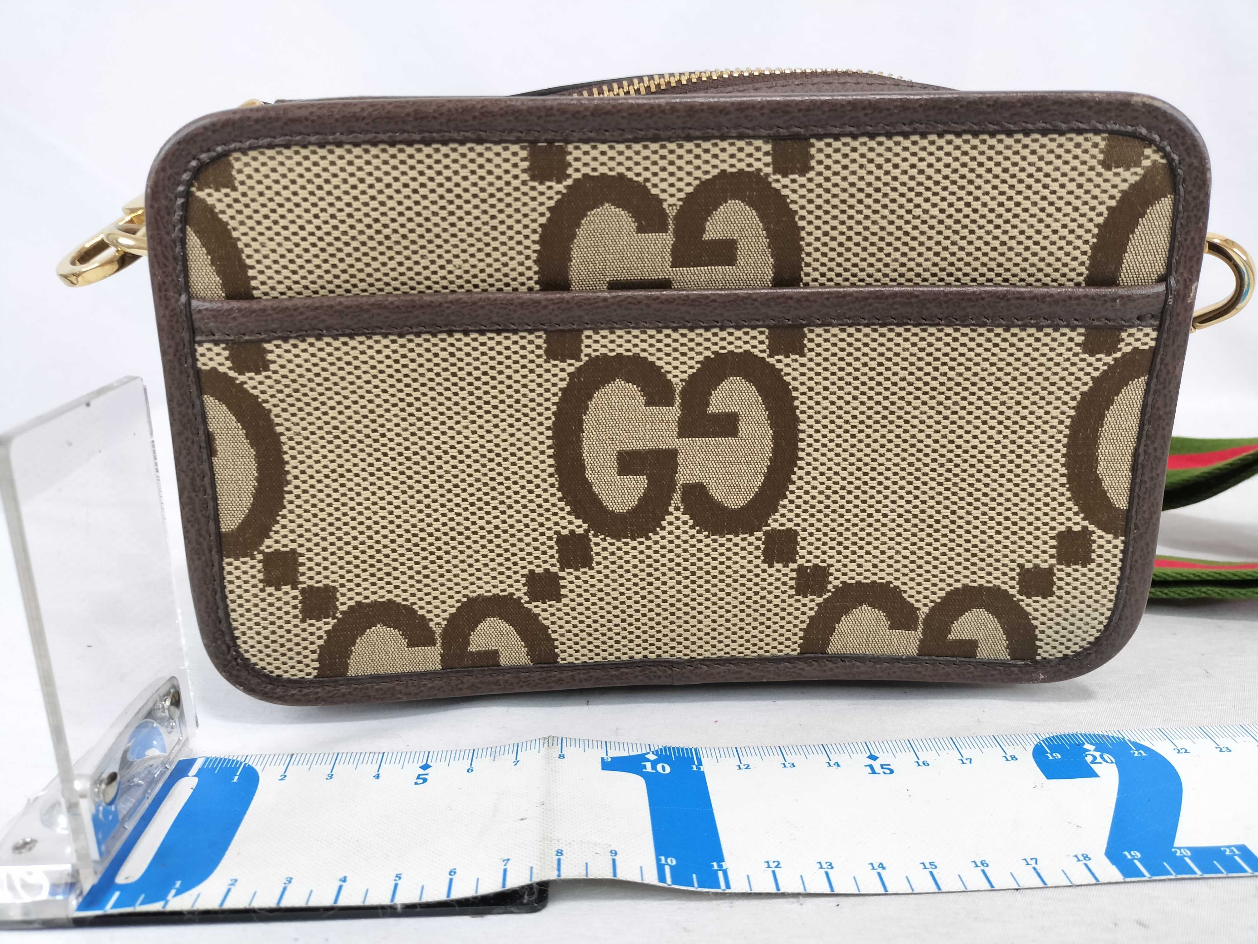 GG Jumbo GG Canvas x Leather Shoulder Bag, Beige, 696075 (Shoulder Bag) — view 2