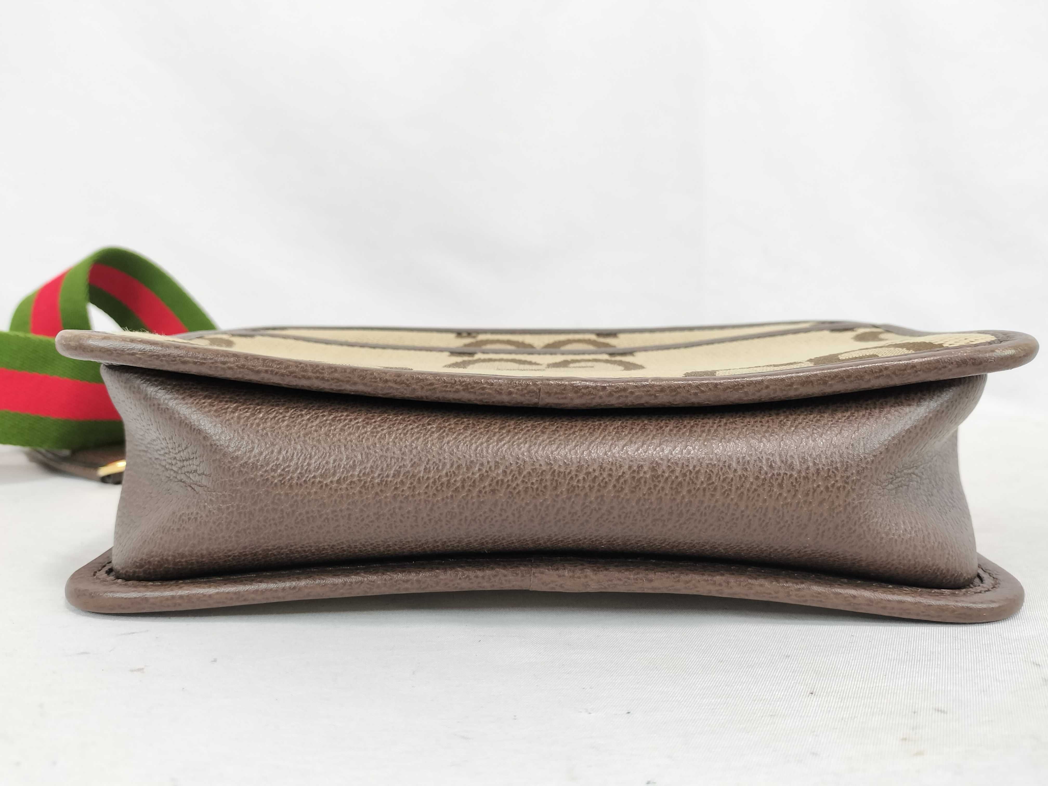 GG Jumbo GG Canvas x Leather Shoulder Bag, Beige, 696075 (Shoulder Bag) — view 8