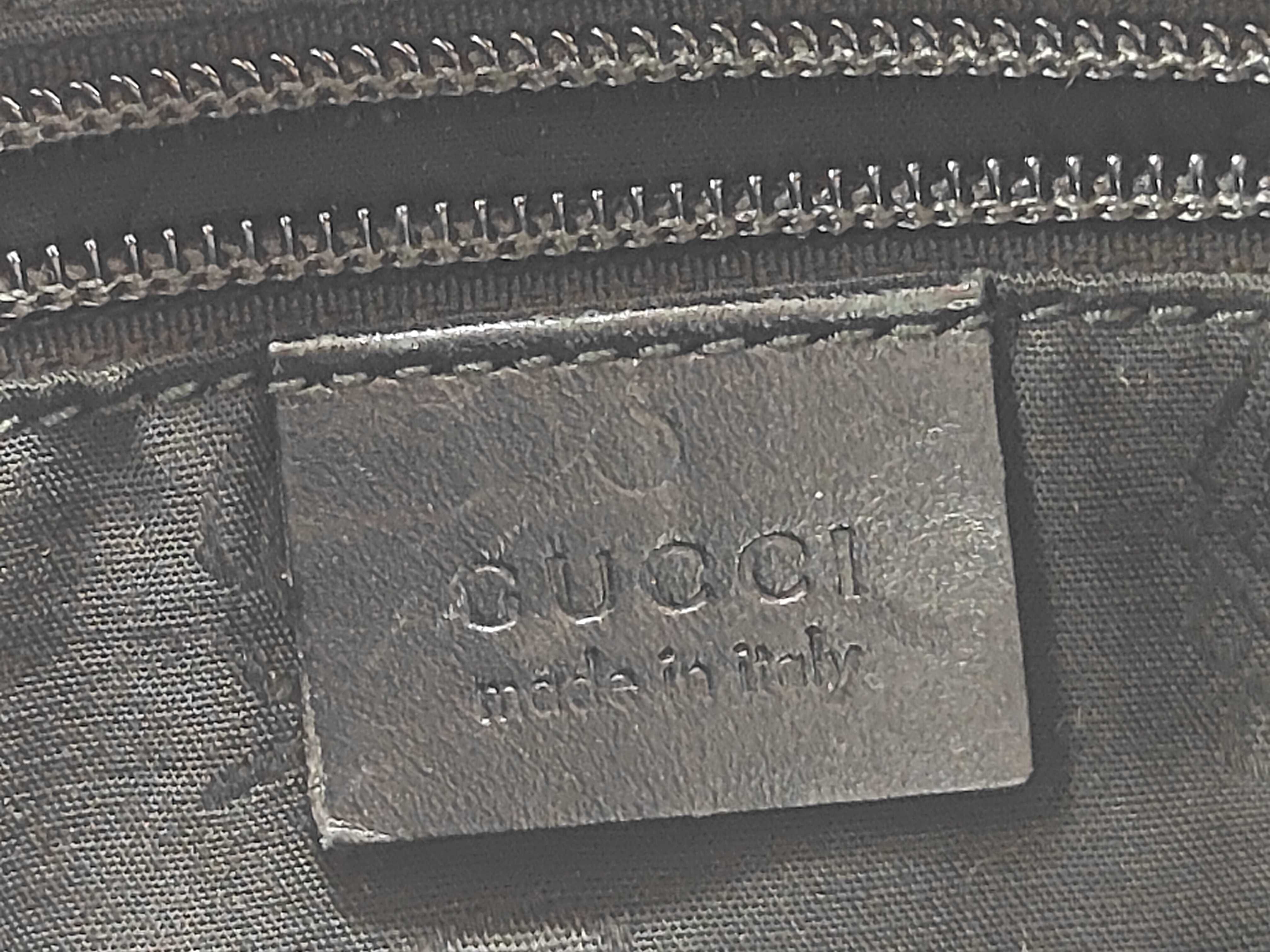 GG Imprime Gucci 269379 GG Imprime Fiat 500 Collaboration Sherry Line Shoulder Bag Coated Canvas Leather Black Shoulder Bag — view 13