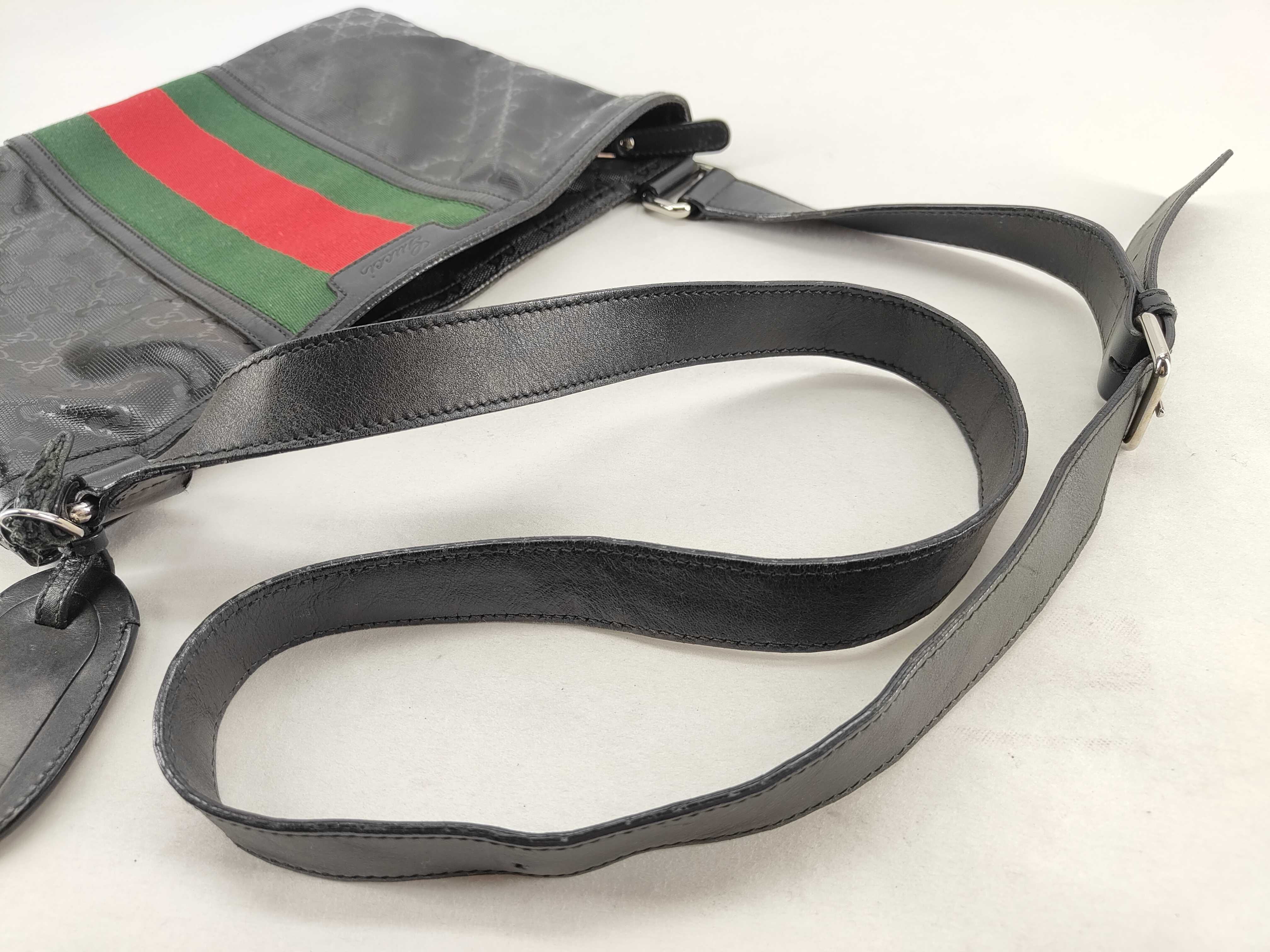 GG Imprime Gucci 269379 GG Imprime Fiat 500 Collaboration Sherry Line Shoulder Bag Coated Canvas Leather Black Shoulder Bag — view 4