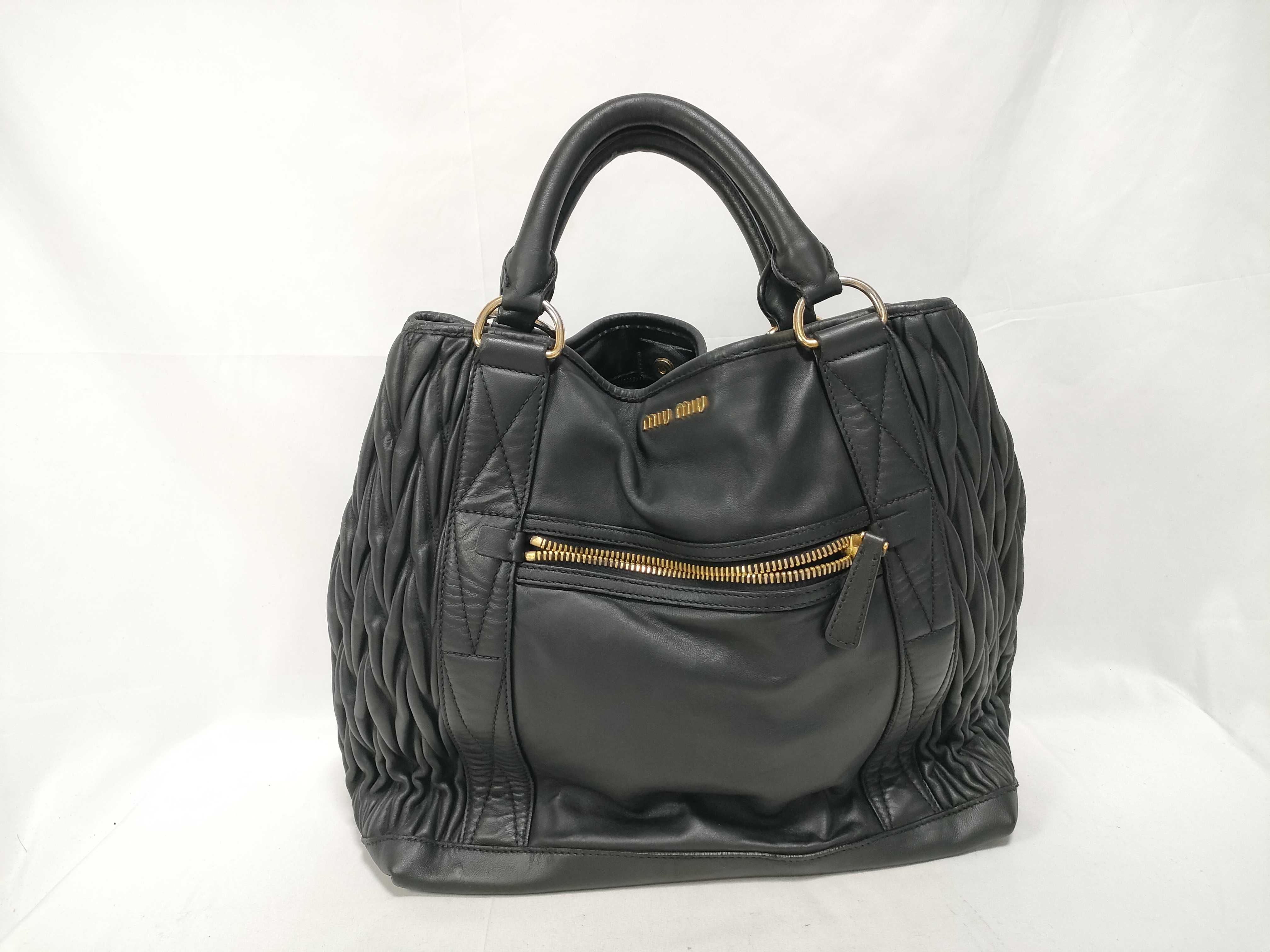 Matelassé Black Tote Bag