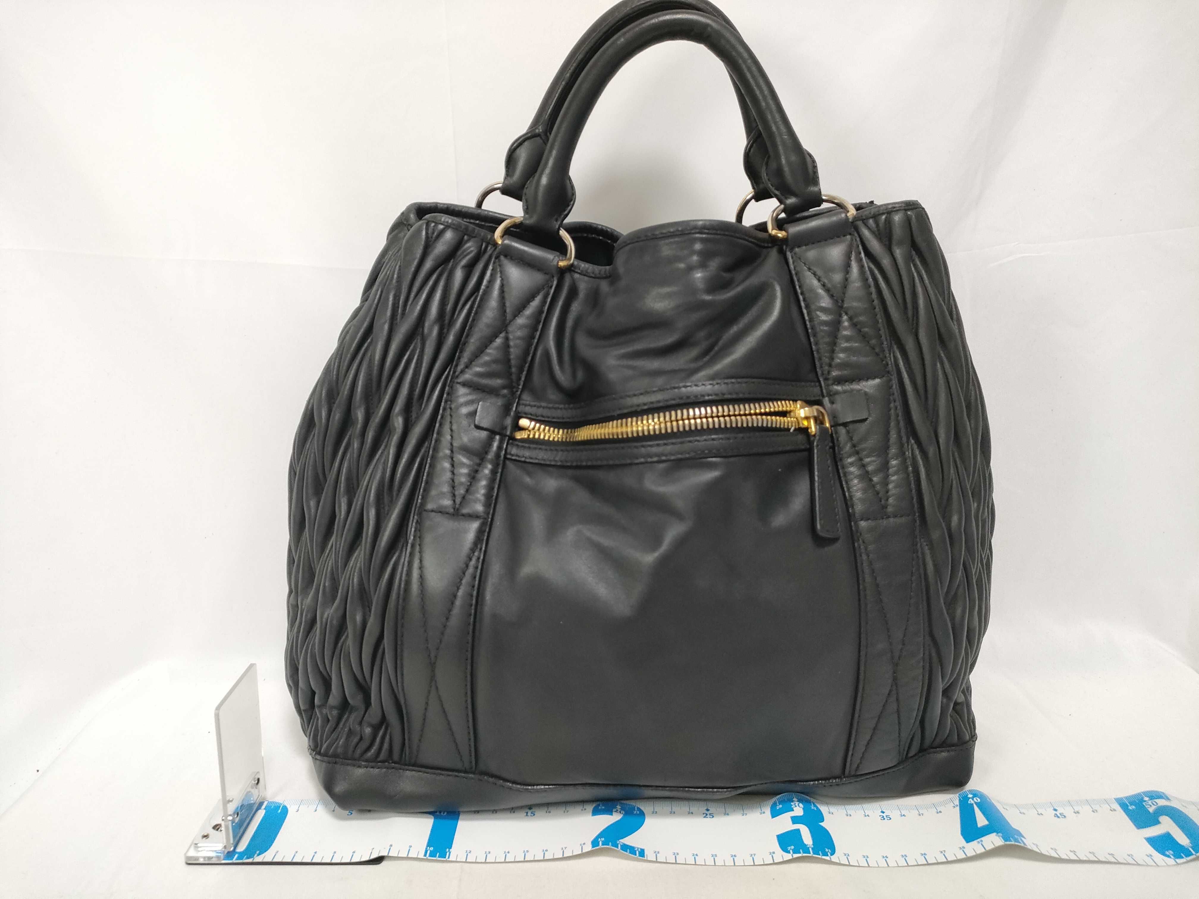 Matelassé Black Tote Bag — view 2