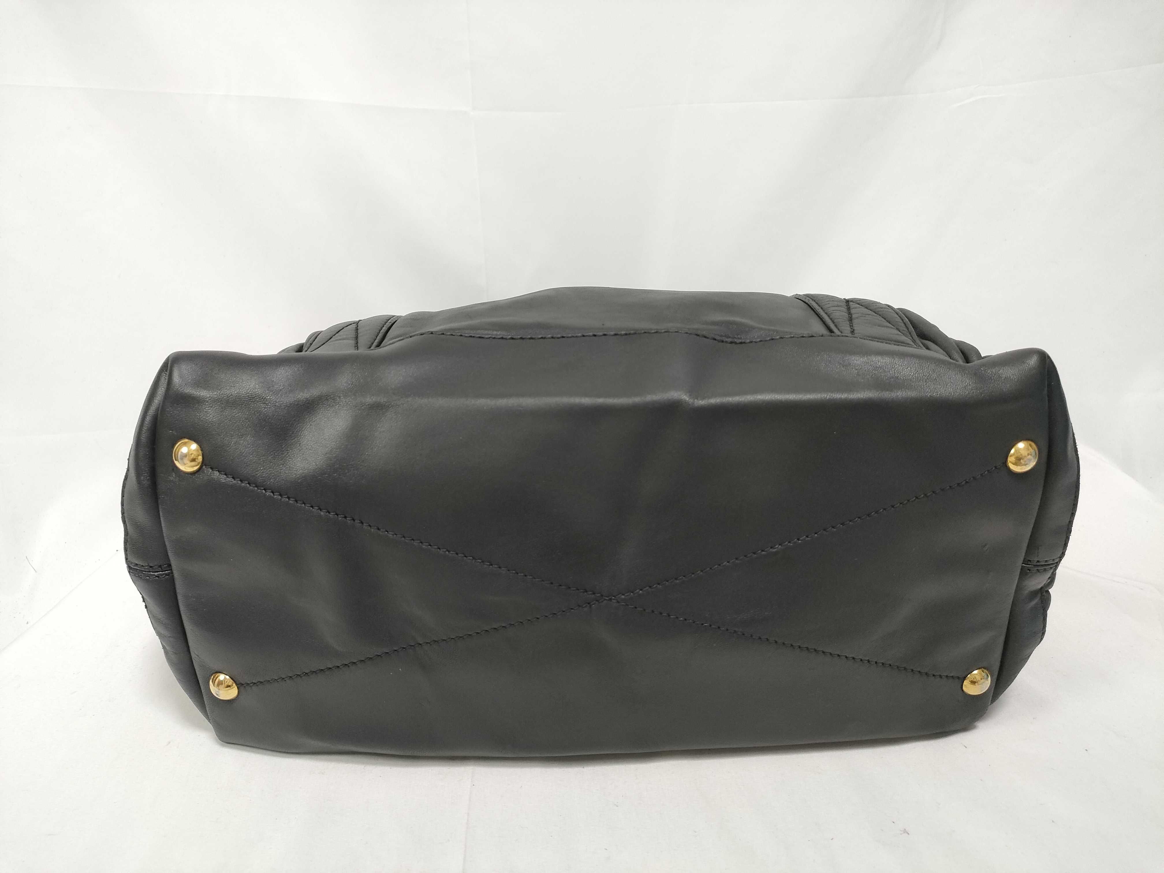 Matelassé Black Tote Bag — view 3