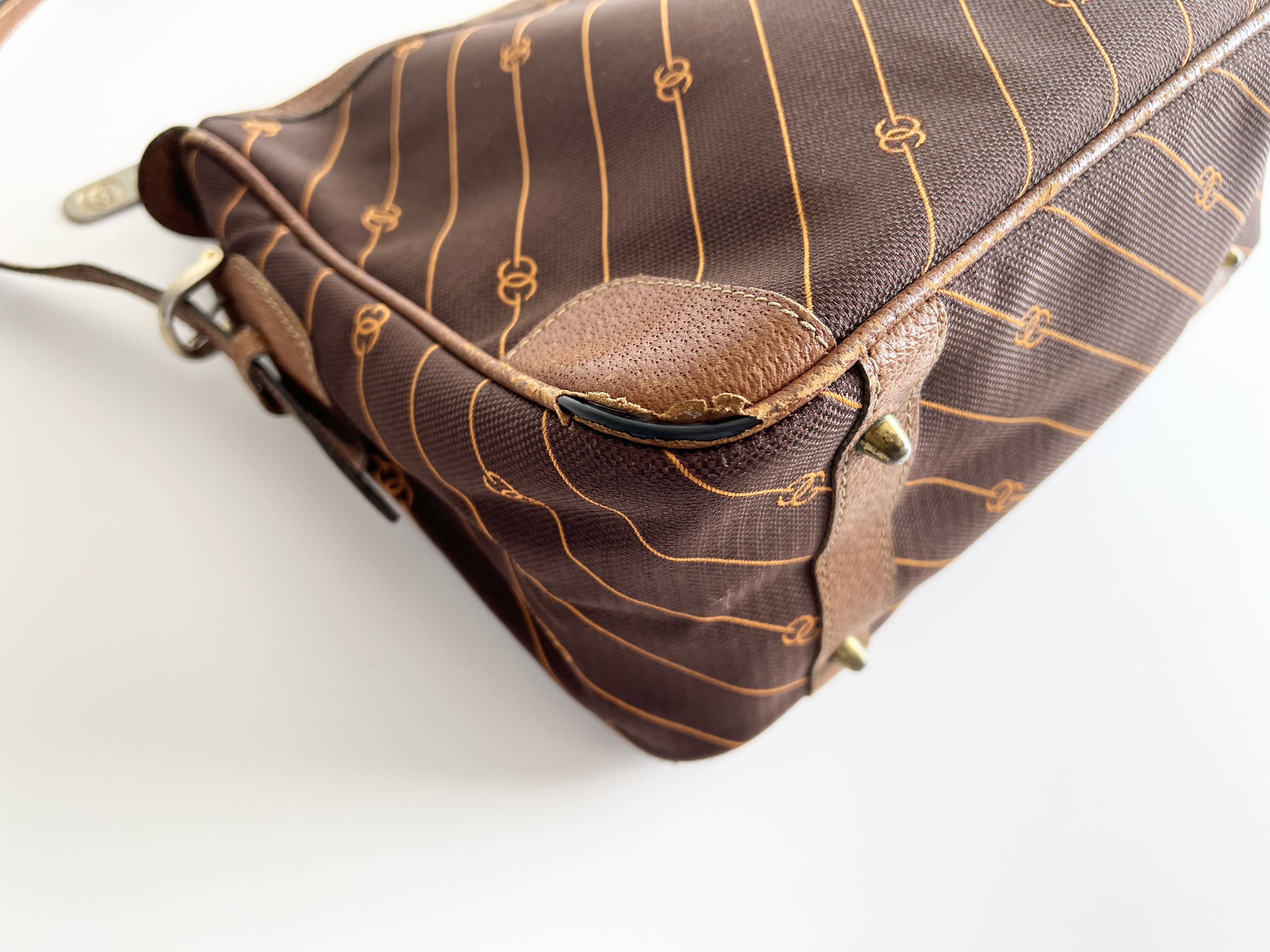 GG Canvas Leather Logo Stripe One Shoulder Bag — view 11