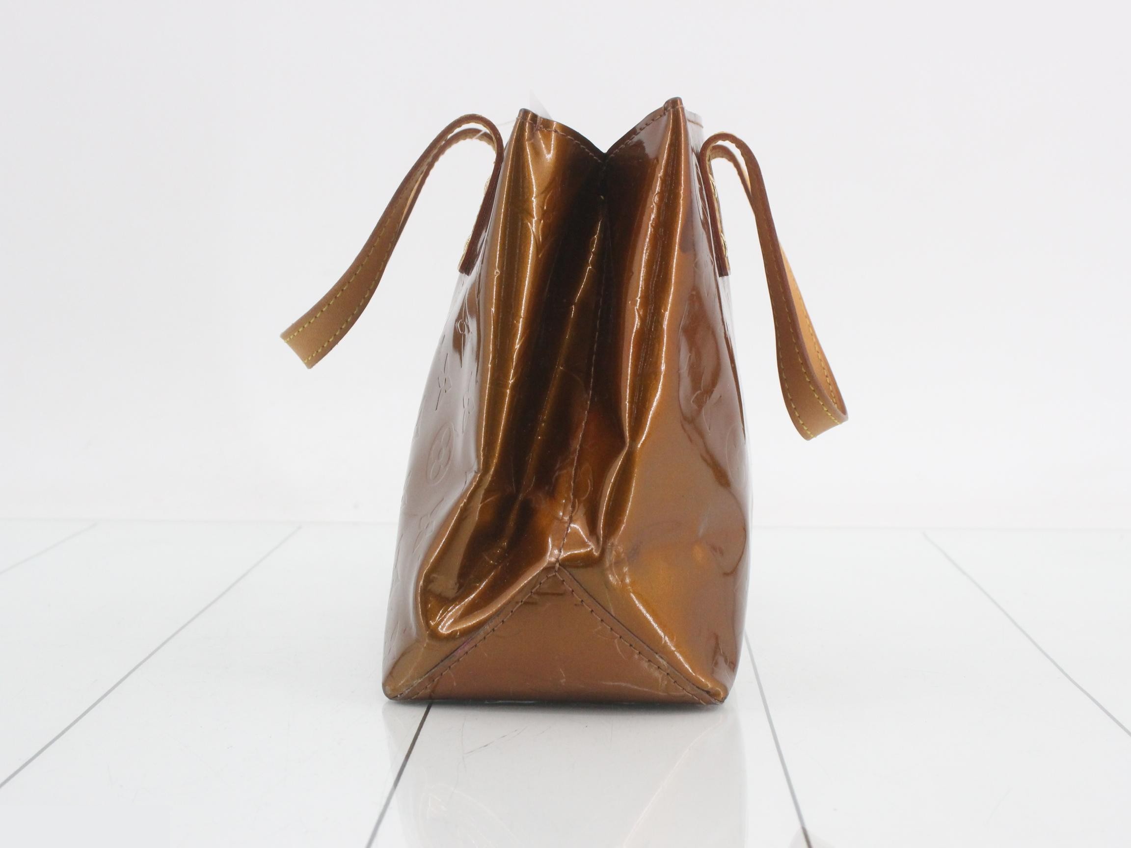 Vernis Lead PM Handbag, Bronze — view 3
