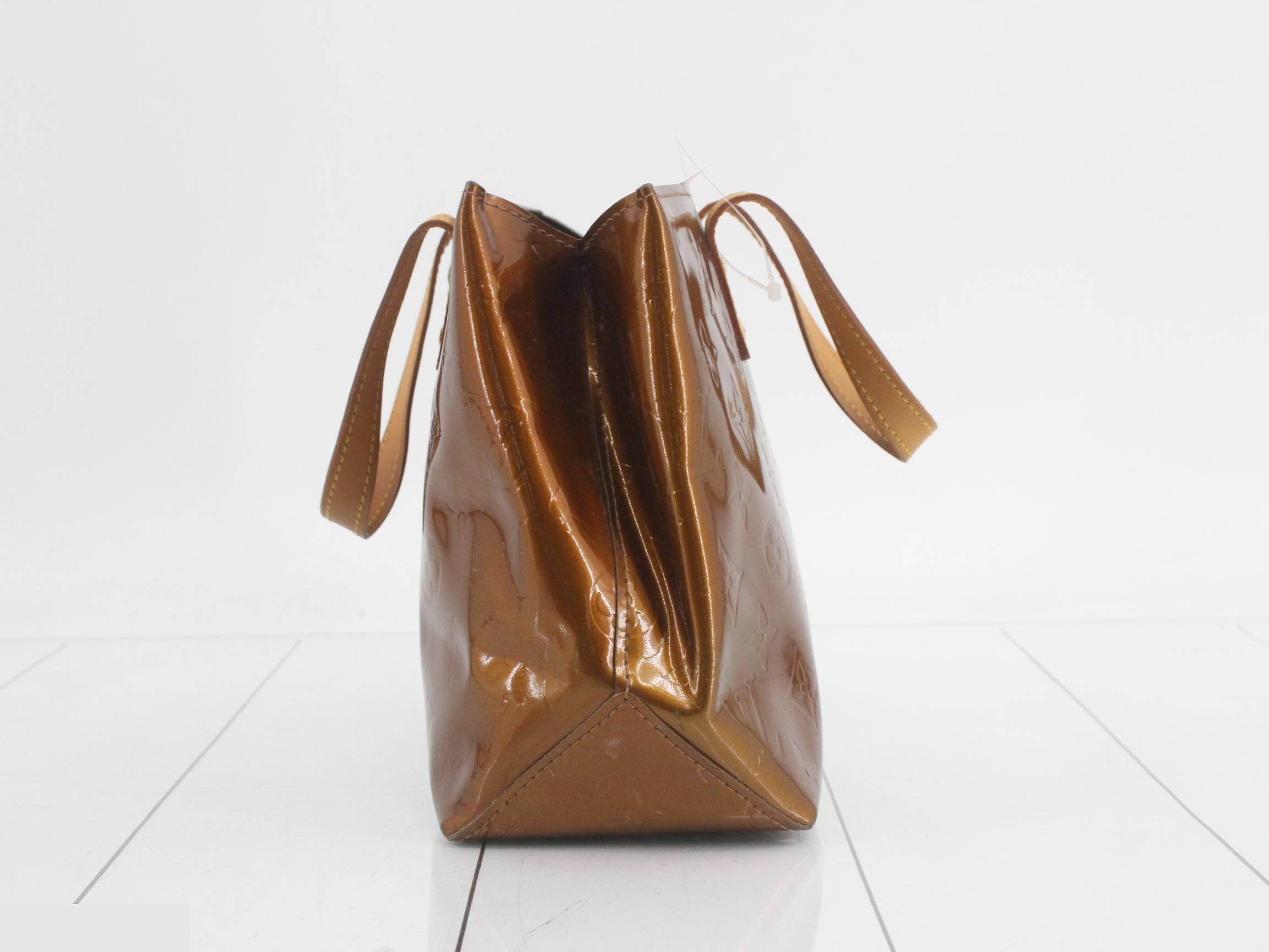 Vernis Lead PM Handbag, Bronze — view 4
