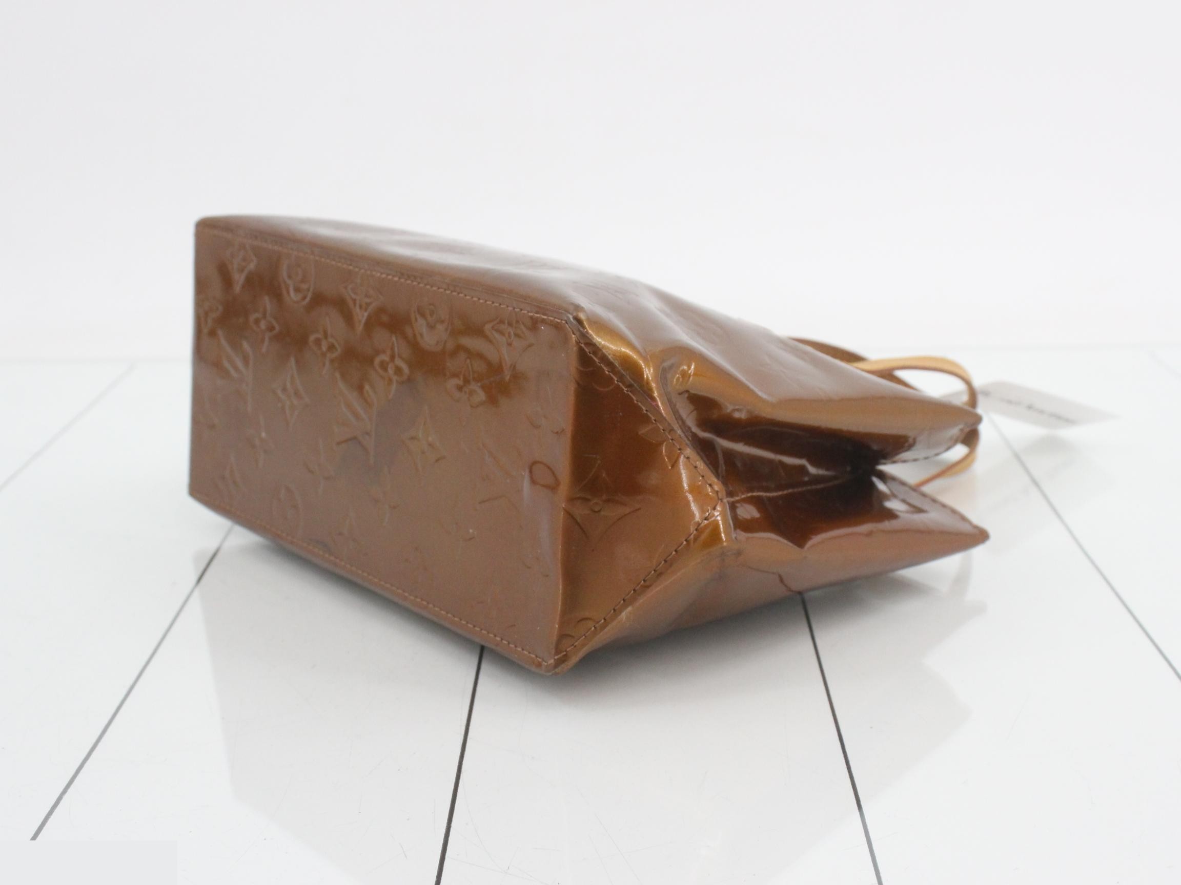 Vernis Lead PM Handbag, Bronze — view 6