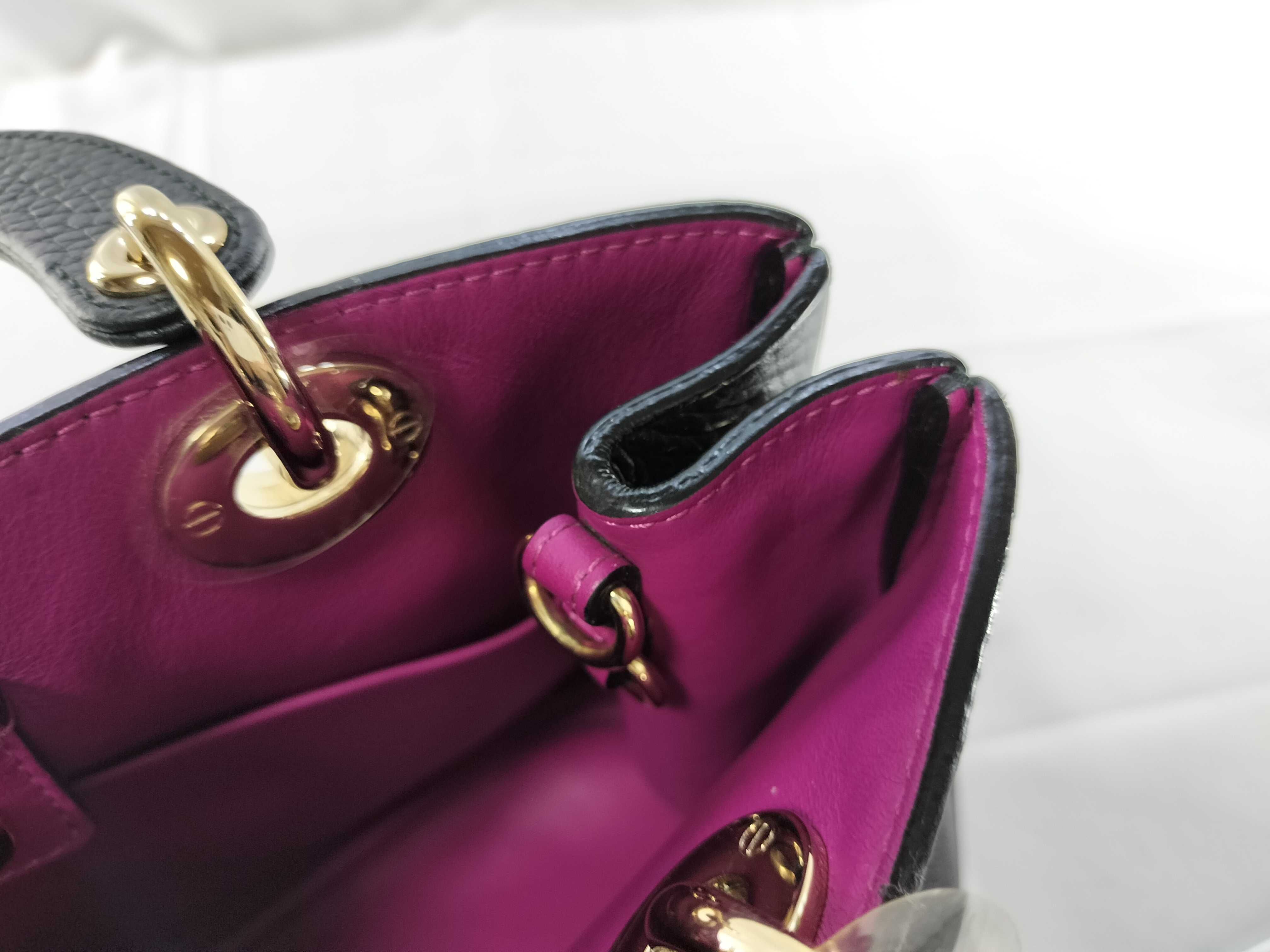 Diorissimo Mini 2-Way Bag, Leather, Black Bicolor Handbag — view 8
