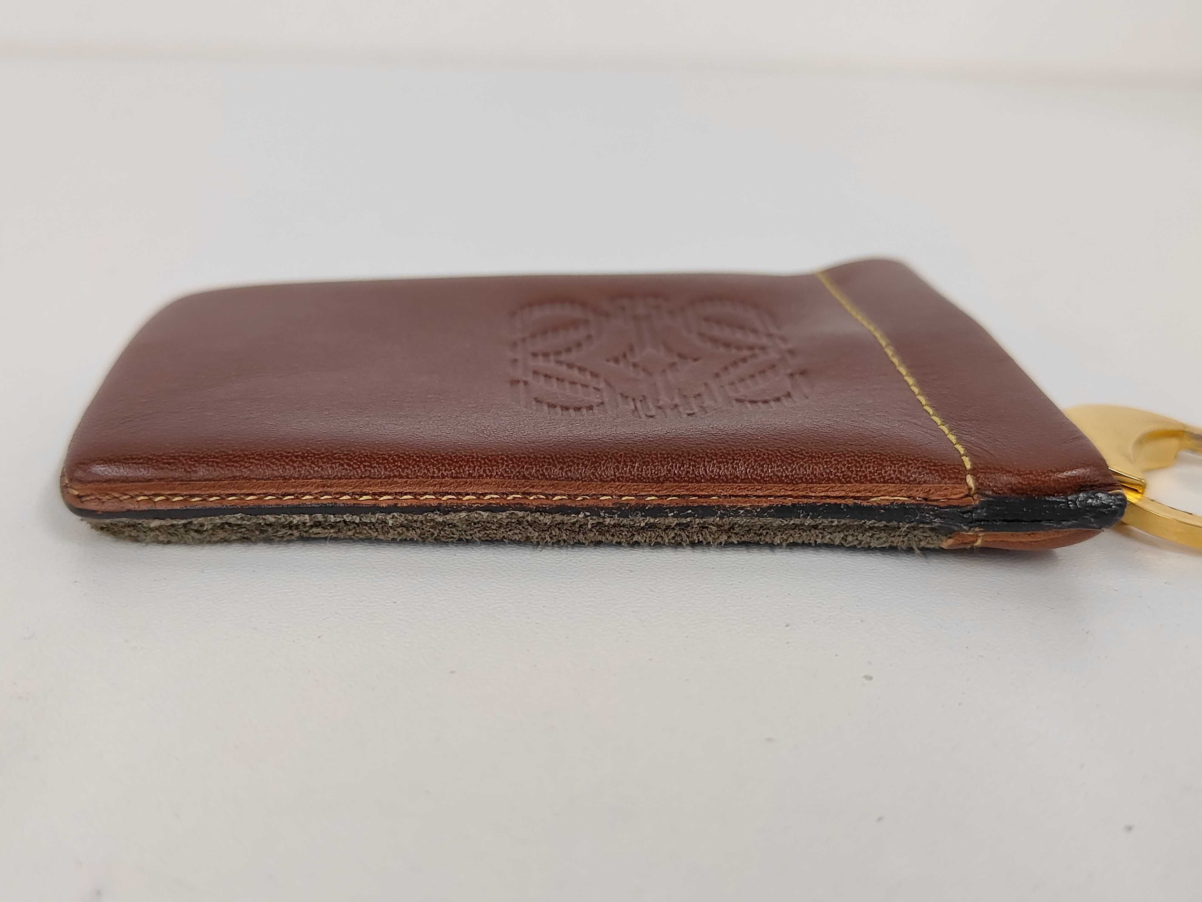 Anagram Suede Keychain Key Case — view 5