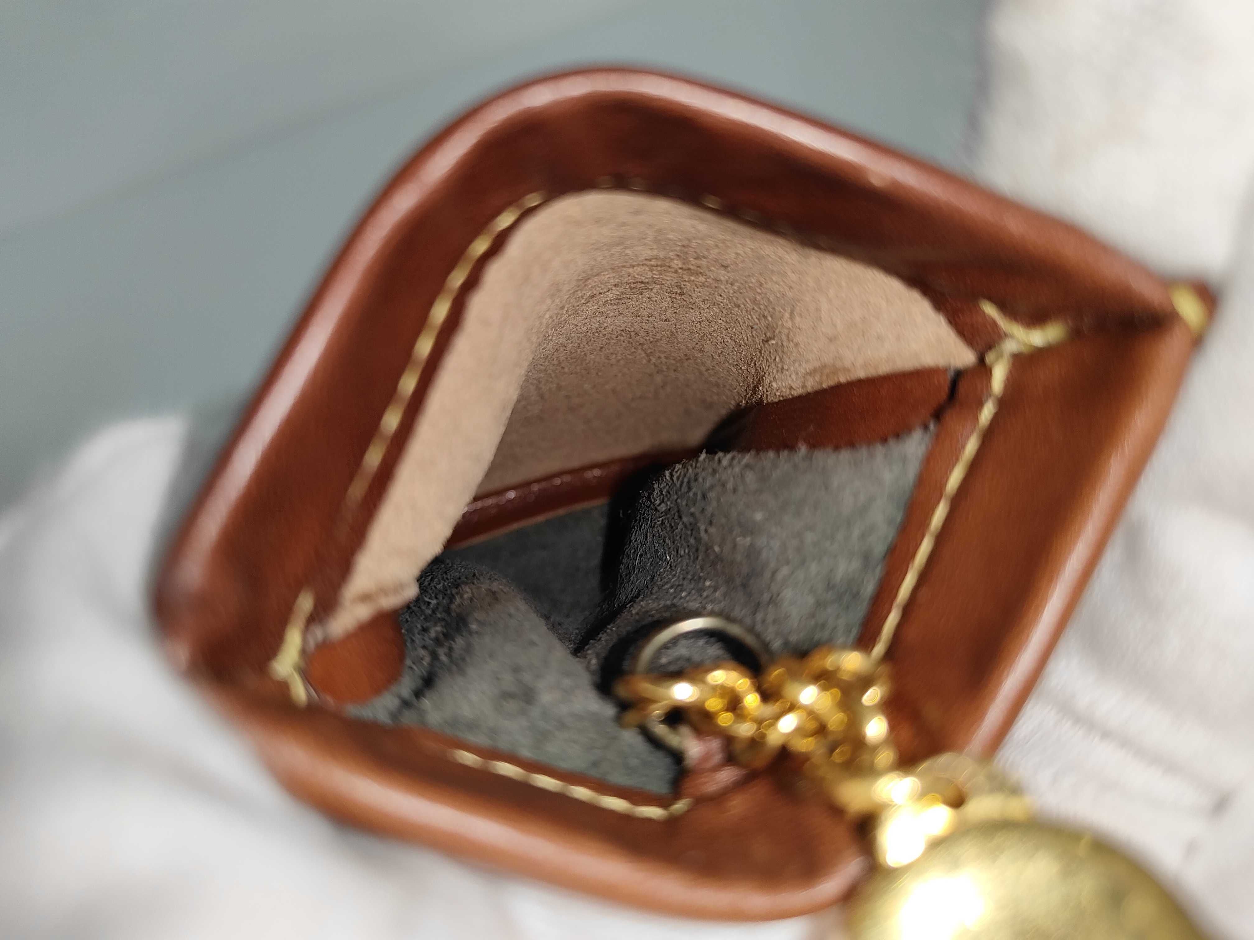 Anagram Suede Keychain Key Case — view 7
