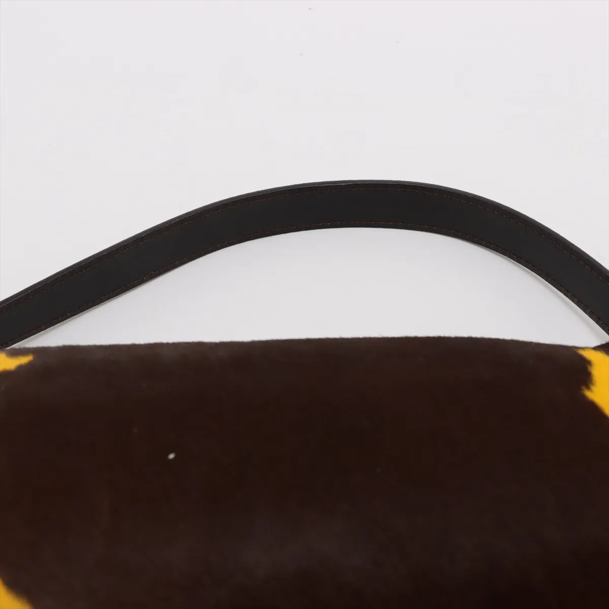 Mamma Bucket Harako x Leather Shoulder Bag Brown x Yellow 26424 — view 6