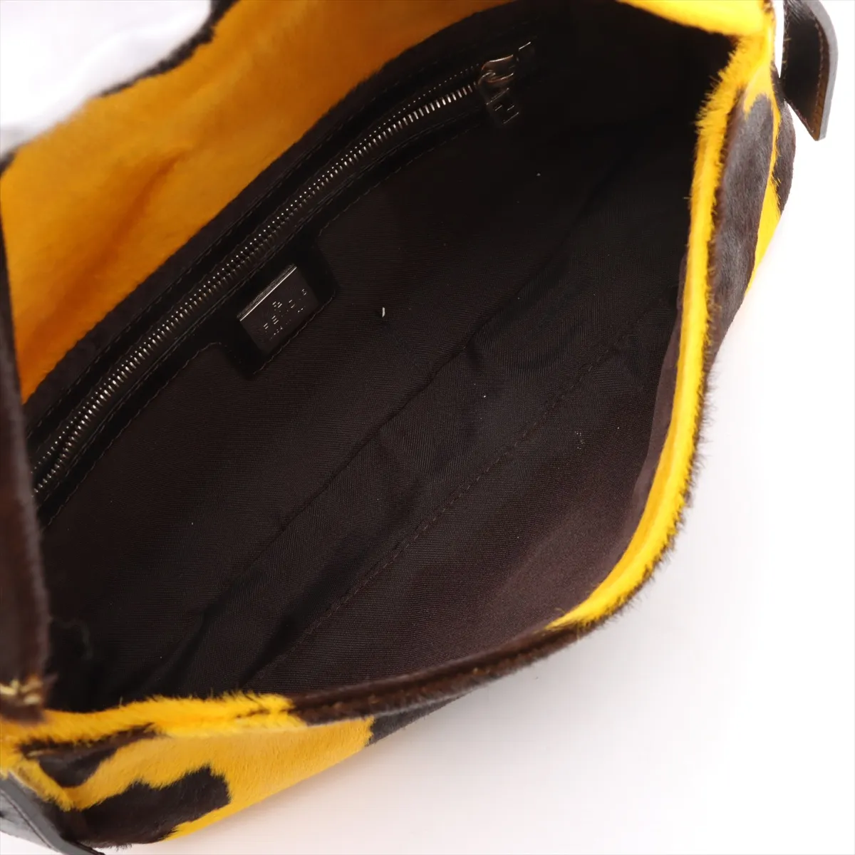 Mamma Bucket Harako x Leather Shoulder Bag Brown x Yellow 26424 — view 7
