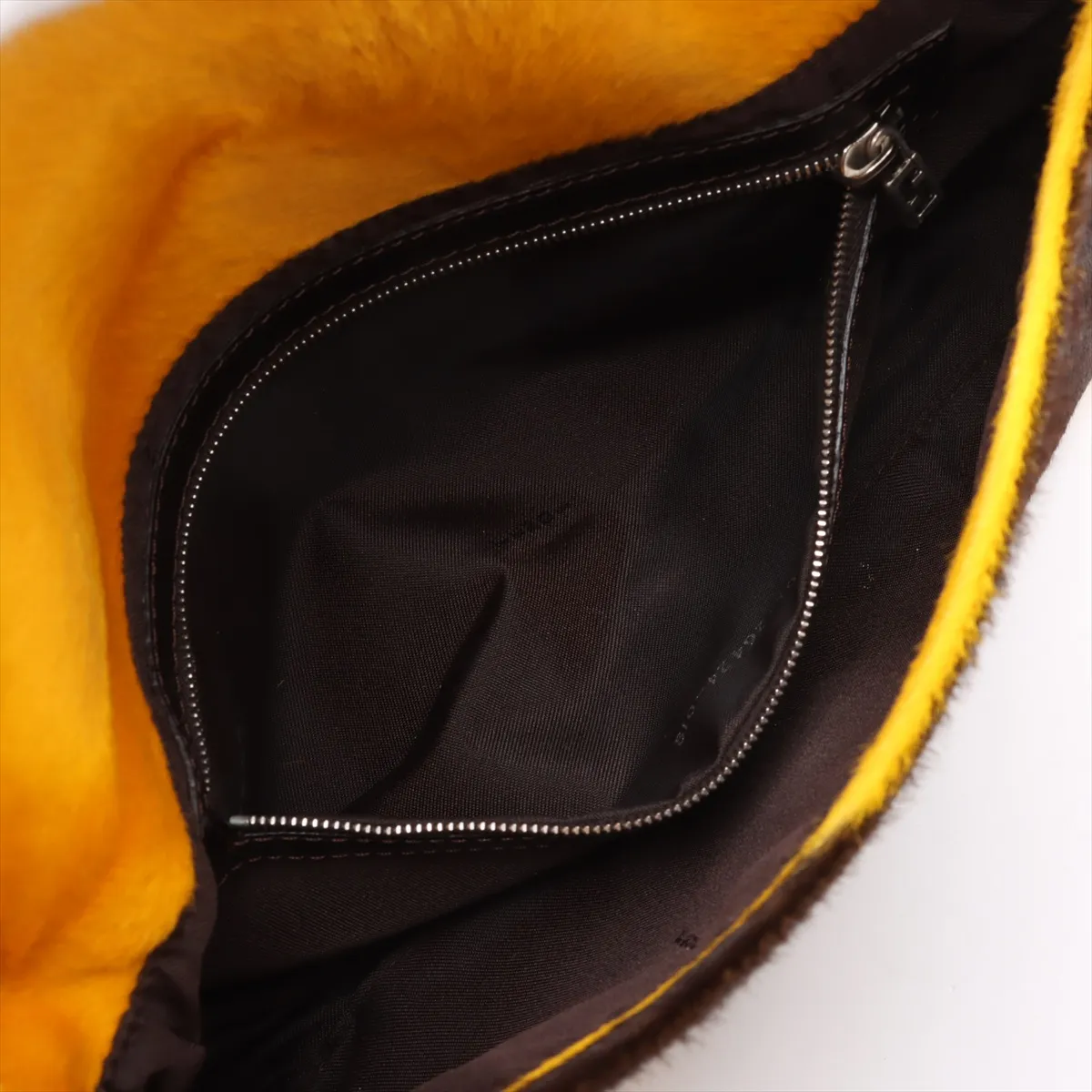 Mamma Bucket Harako x Leather Shoulder Bag Brown x Yellow 26424 — view 8