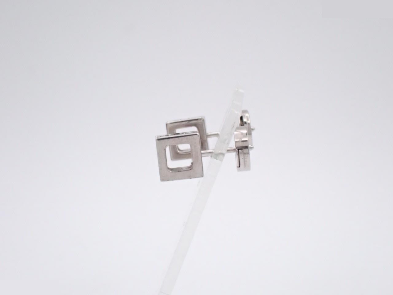 Cage Duache Earrings Silver x Pink — view 3