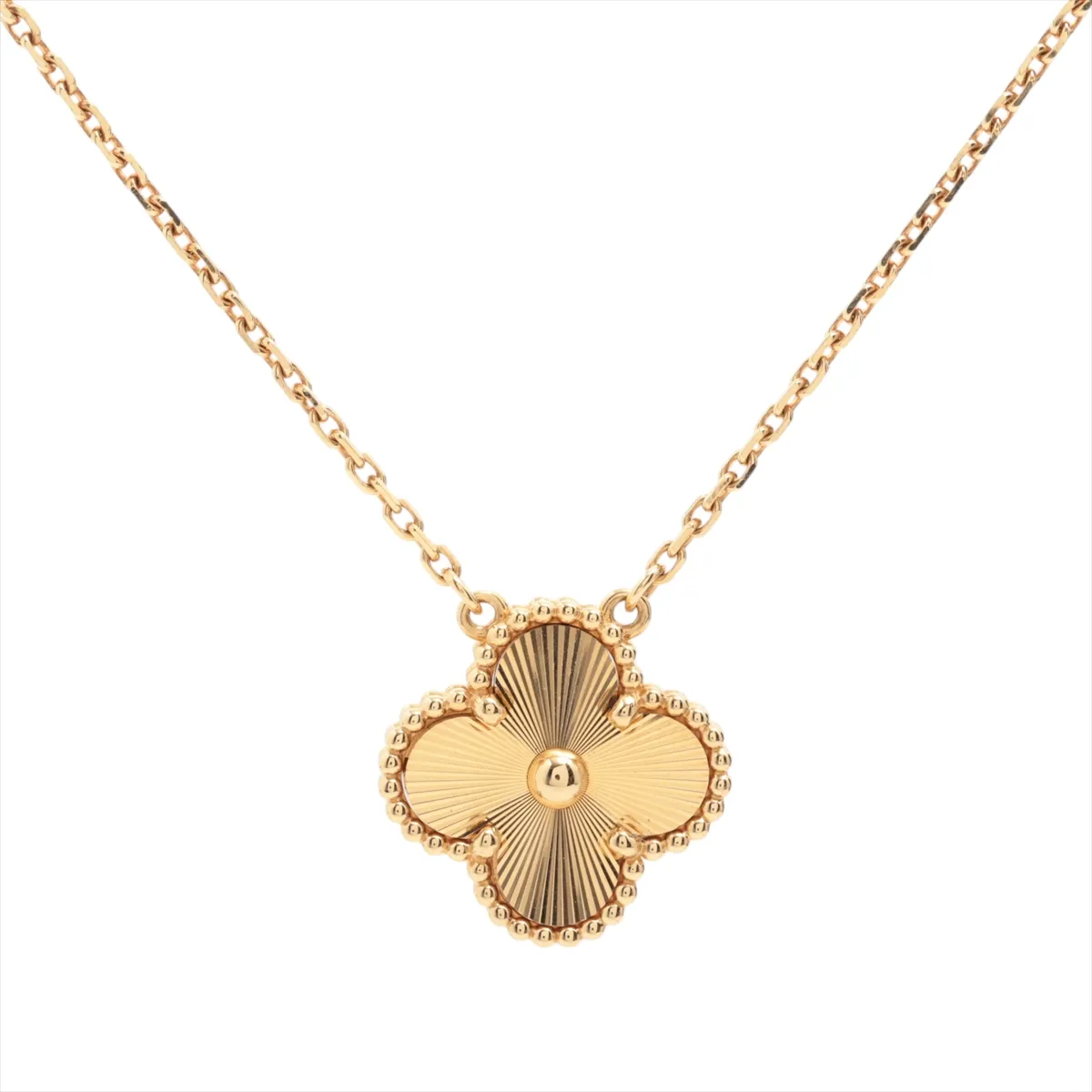 Vintage Alhambra Guilloche Necklace 750(YG) 6.5g JB971145 VCARP4KL00