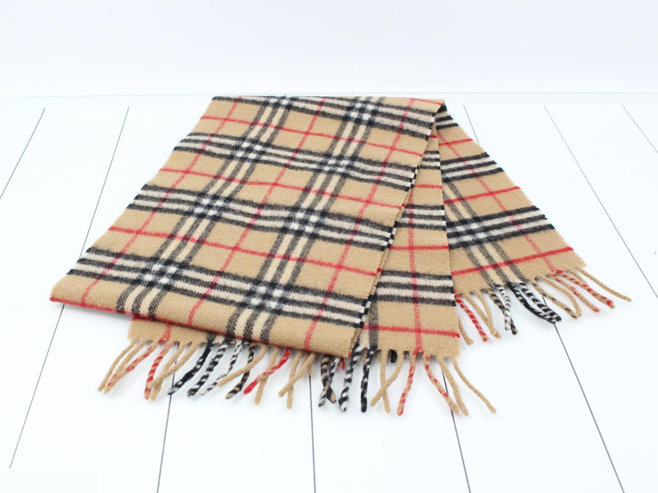 Nova Check Scarf, Beige — view 3