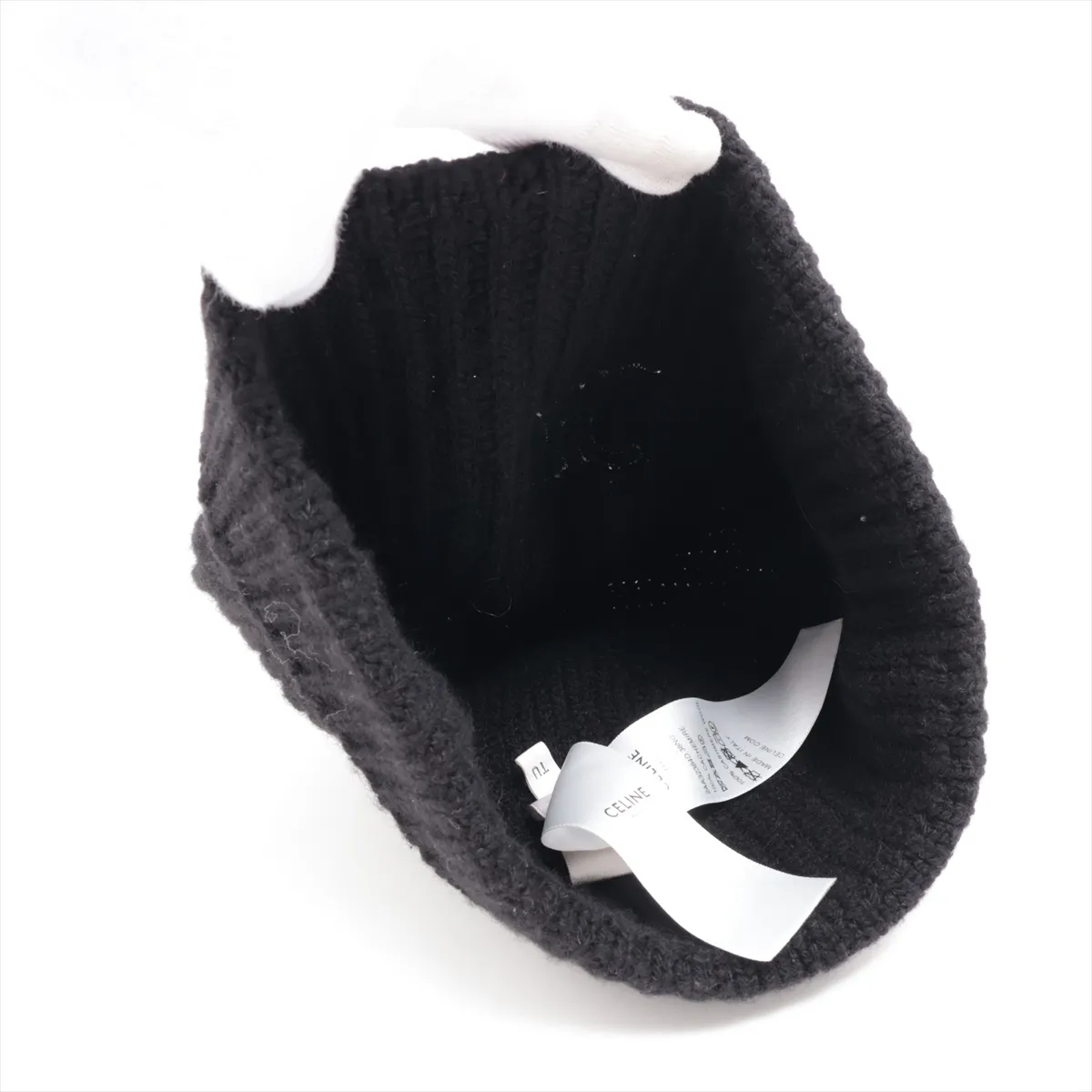 2AA32384D Triomphe Knit Cap Cashmere Black — view 4