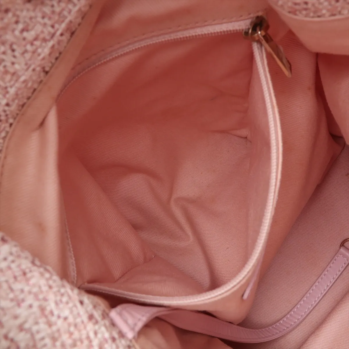 Deauville Tweed Chain Backpack, Pink with Gold Hardware, Item No. 27318418 (Serial No. 27) — view 8