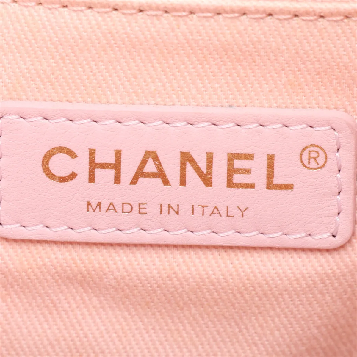Deauville Tweed Chain Backpack, Pink with Gold Hardware, Item No. 27318418 (Serial No. 27) — view 9