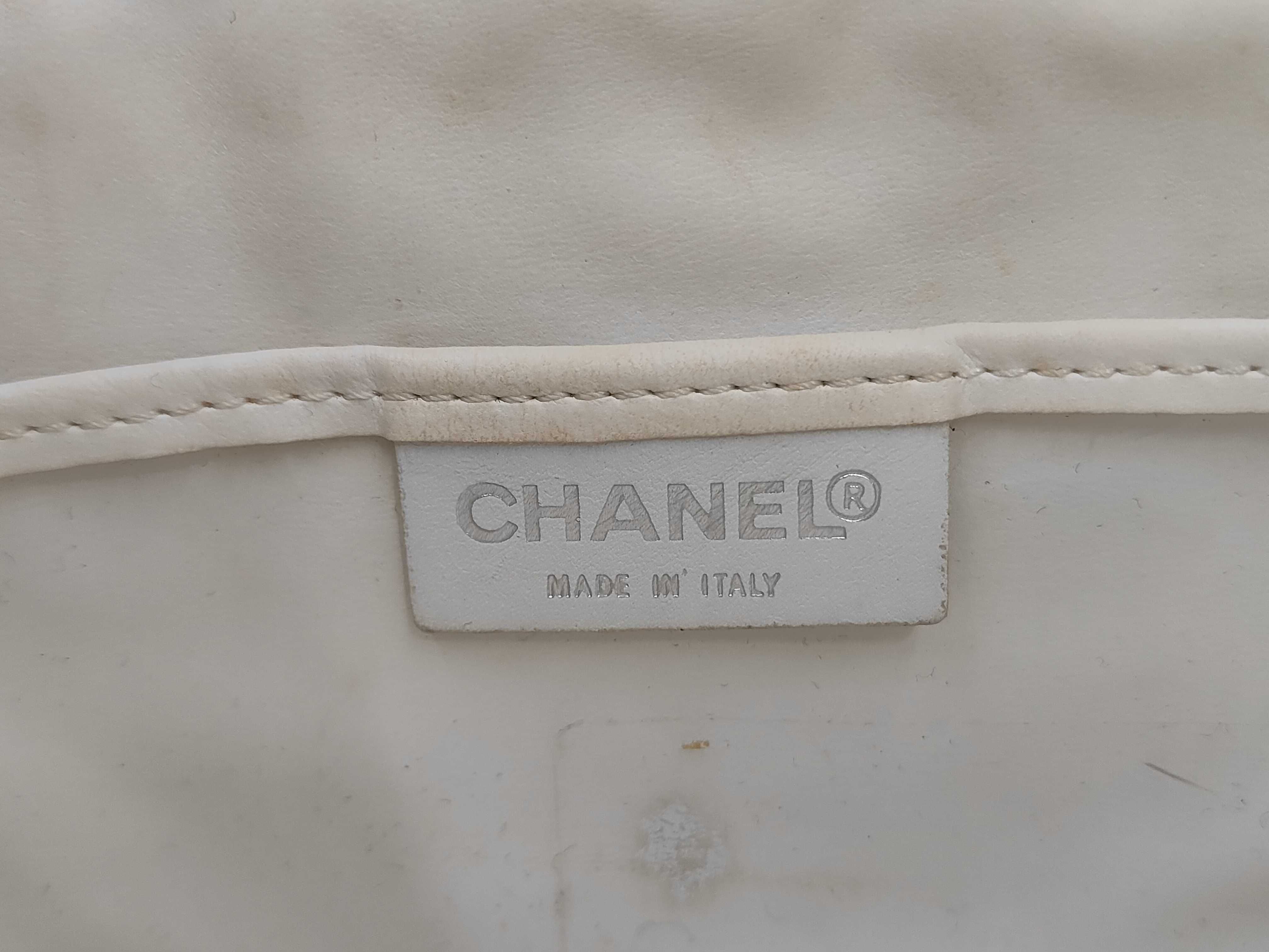Plastic Chain Terry Cloth Light Blue Shoulder Bag — view 10