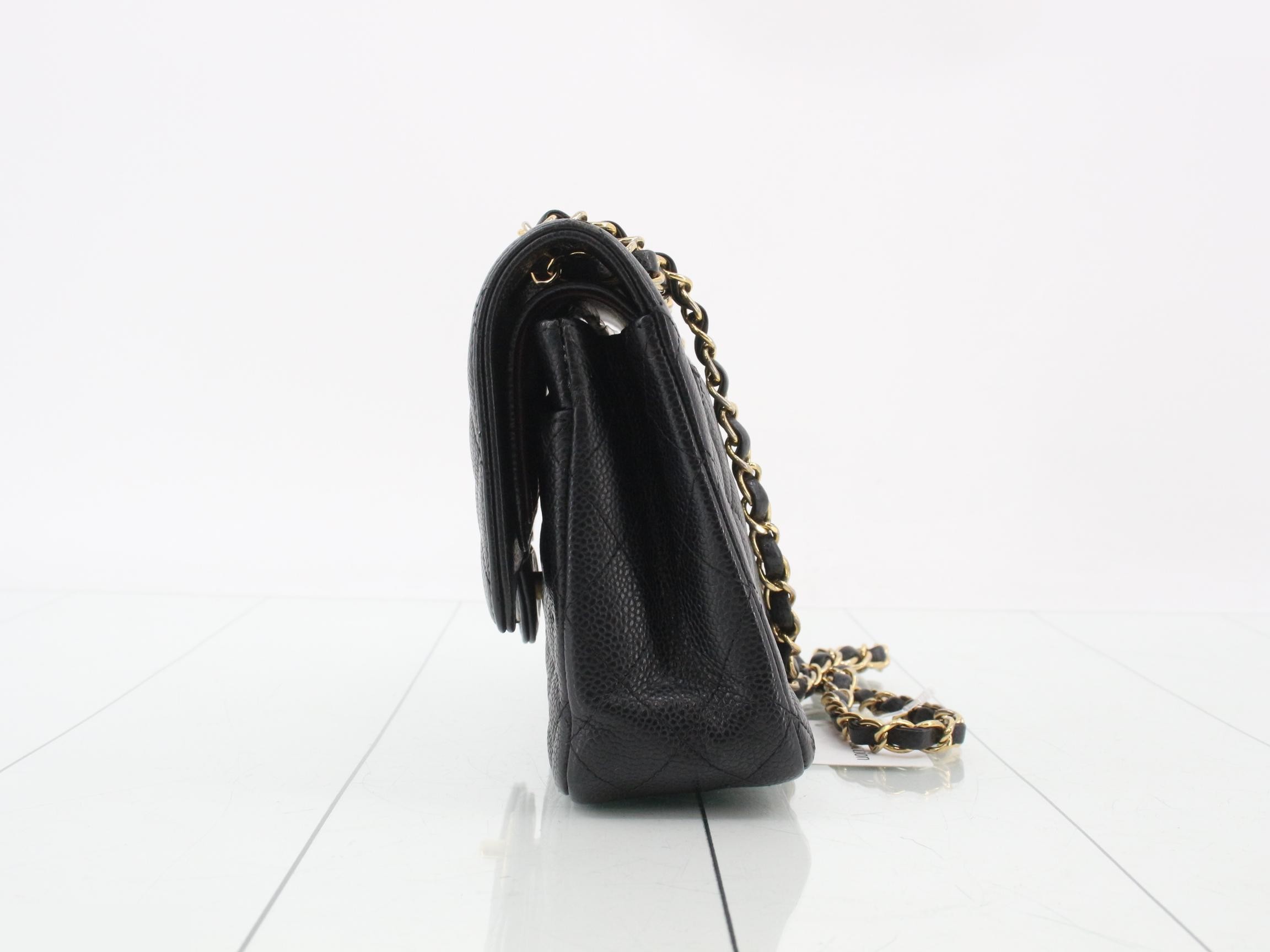Classic Chain Clutch, Grained Calfskin — view 3