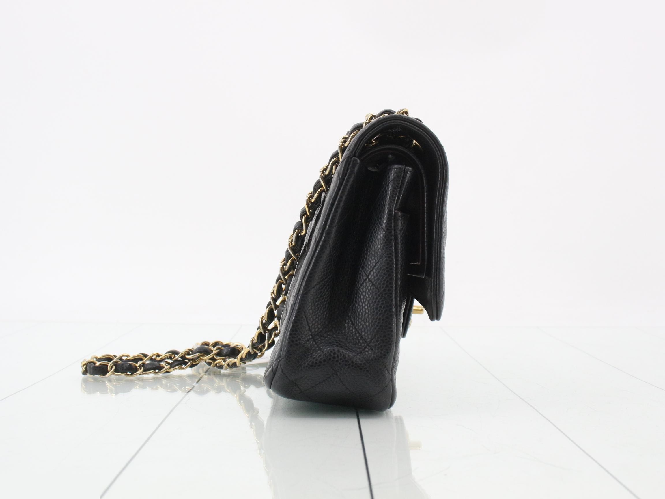 Classic Chain Clutch, Grained Calfskin — view 4