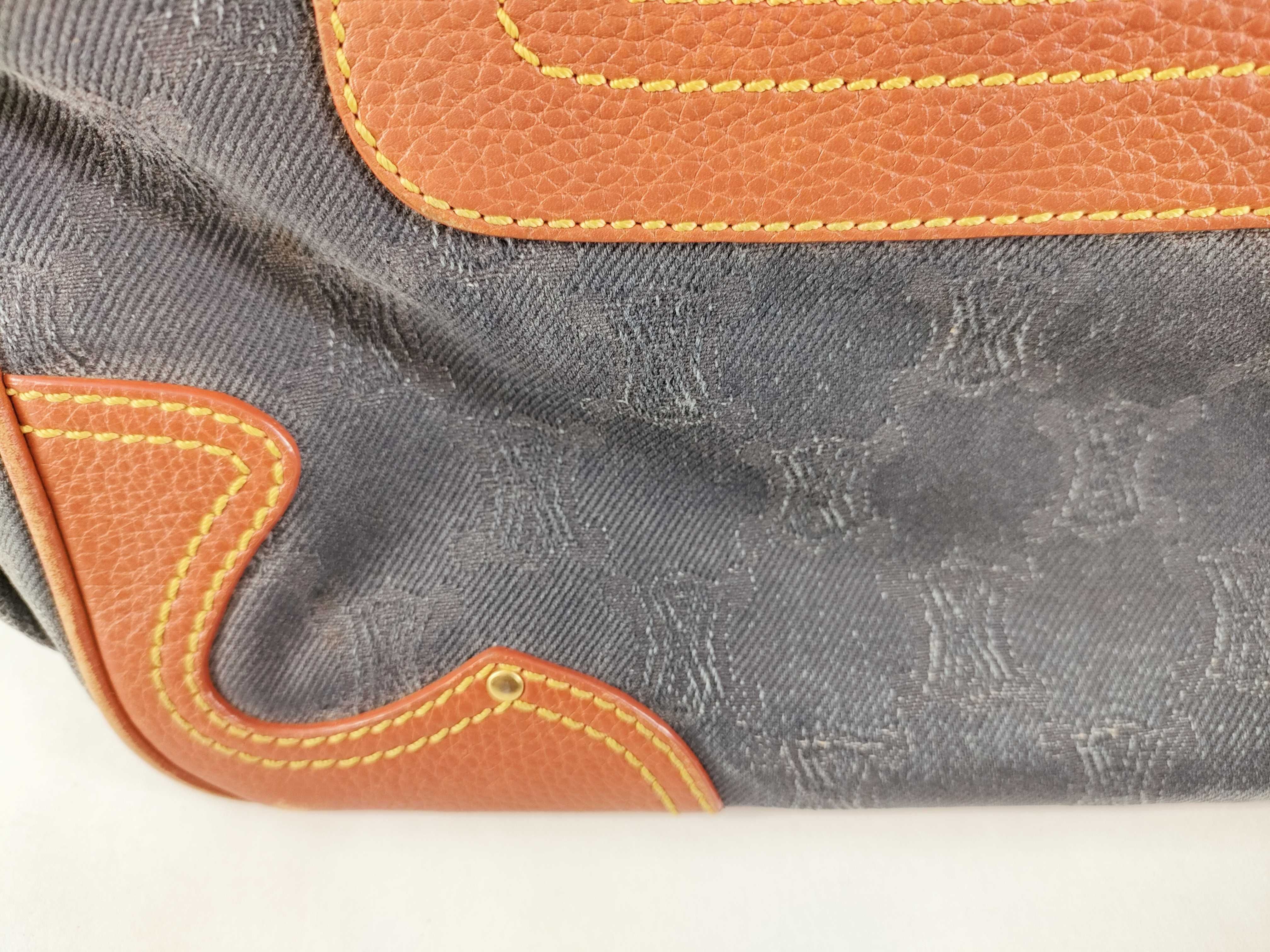 Boogie Bag Triomphe Denim Leather Handbag — view 14
