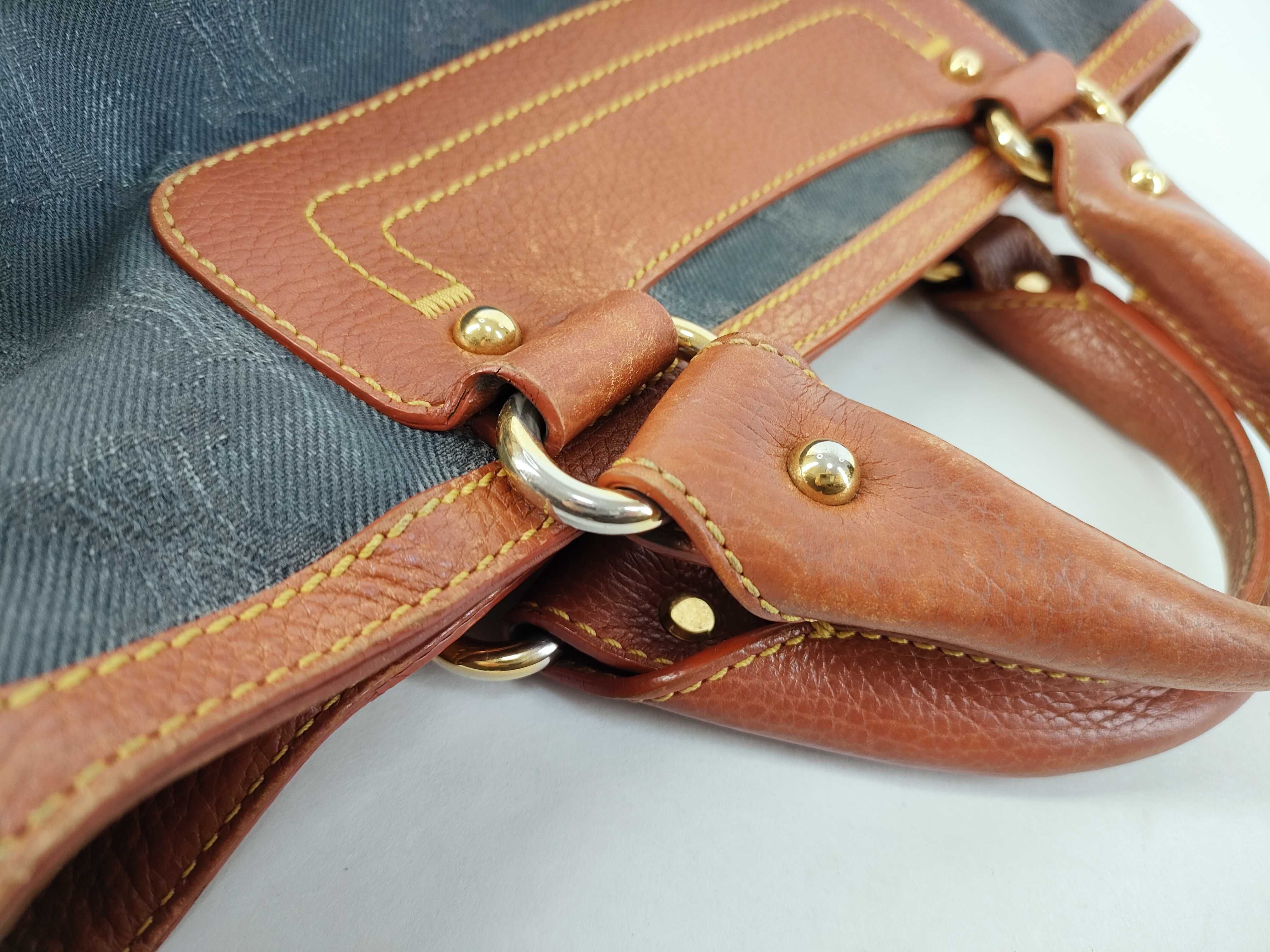 Boogie Bag Triomphe Denim Leather Handbag — view 5