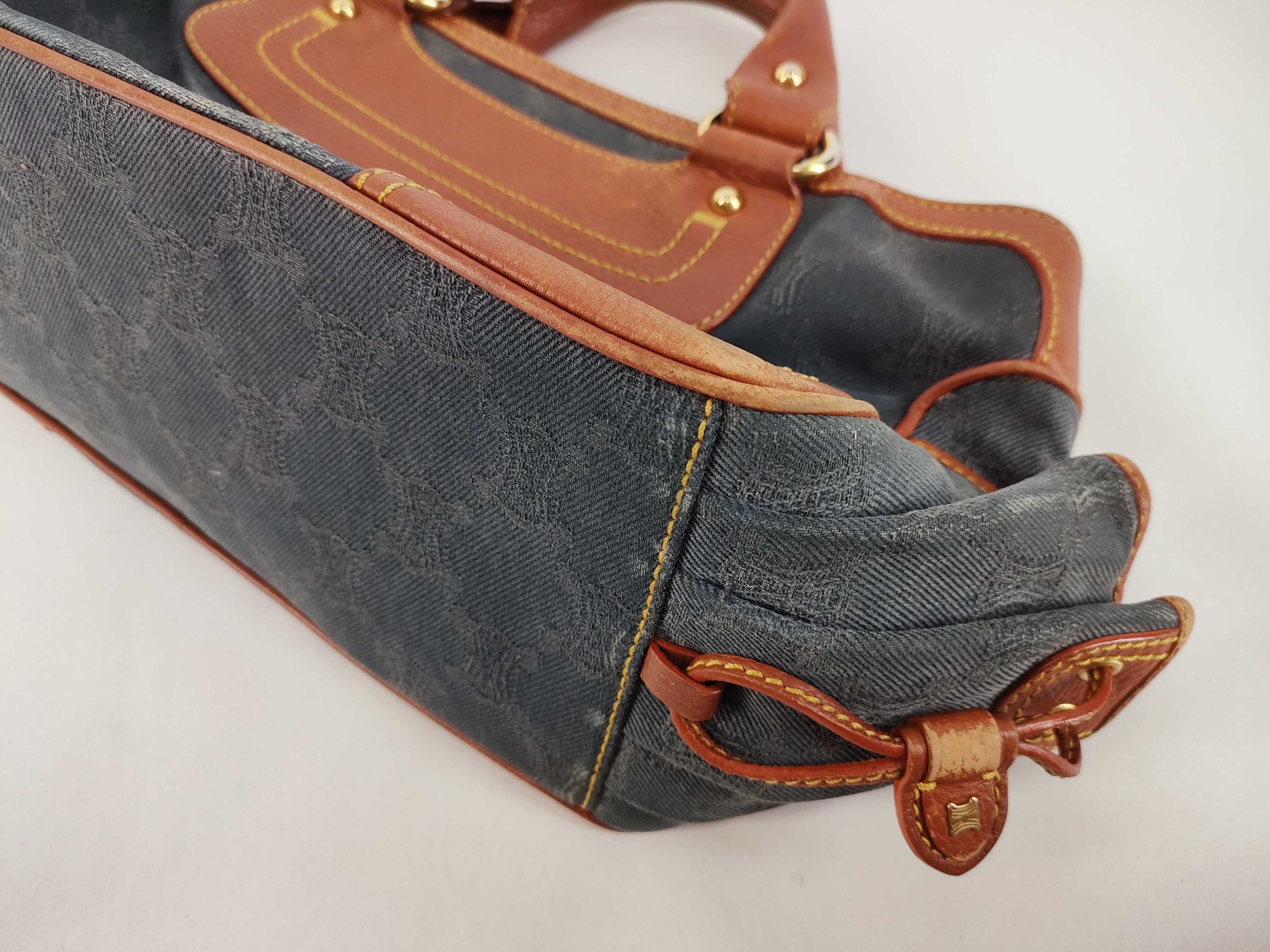 Boogie Bag Triomphe Denim Leather Handbag — view 6