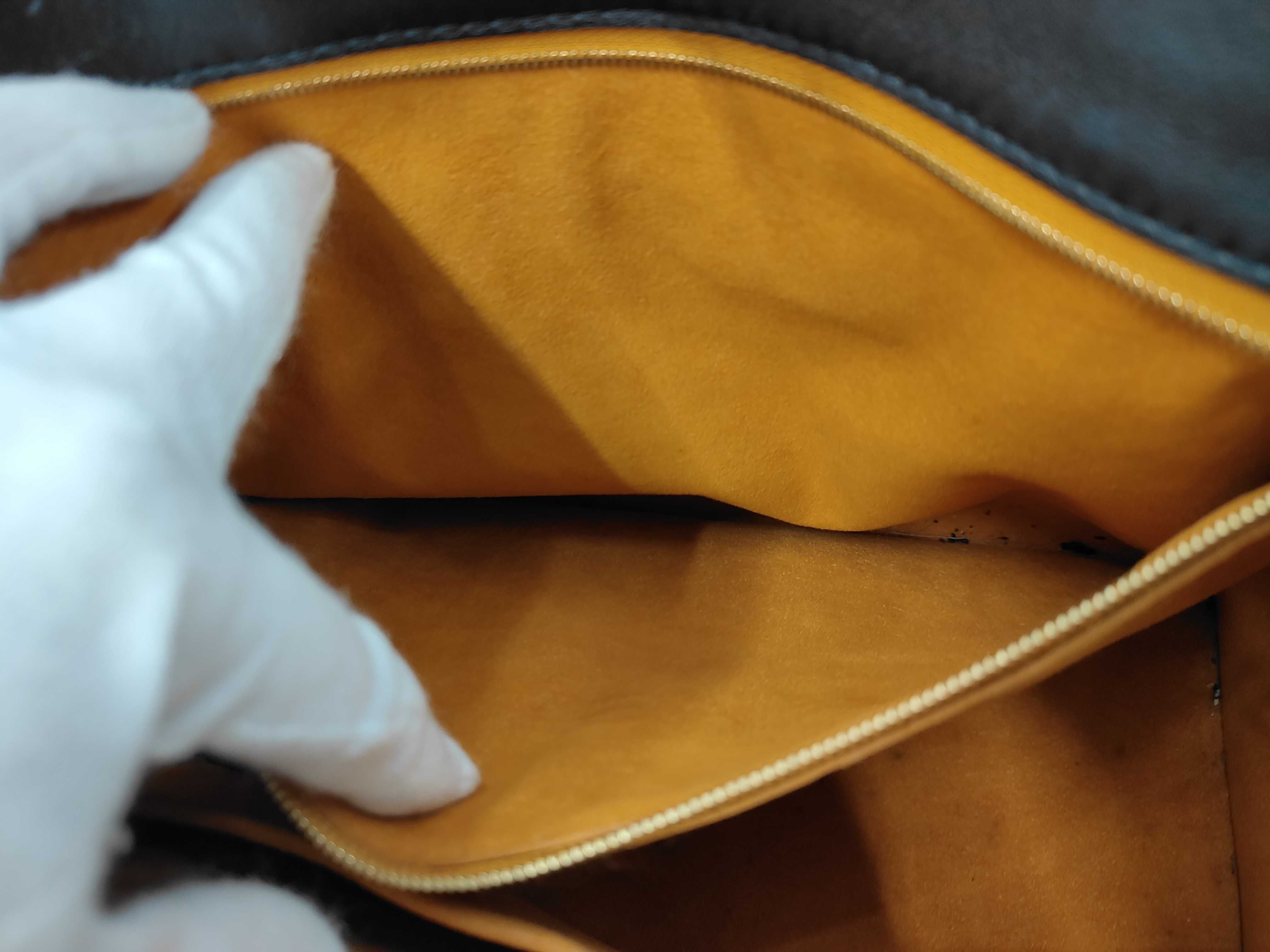 On My Side MM Grained Leather Monogram Taffetage Handbag — view 11