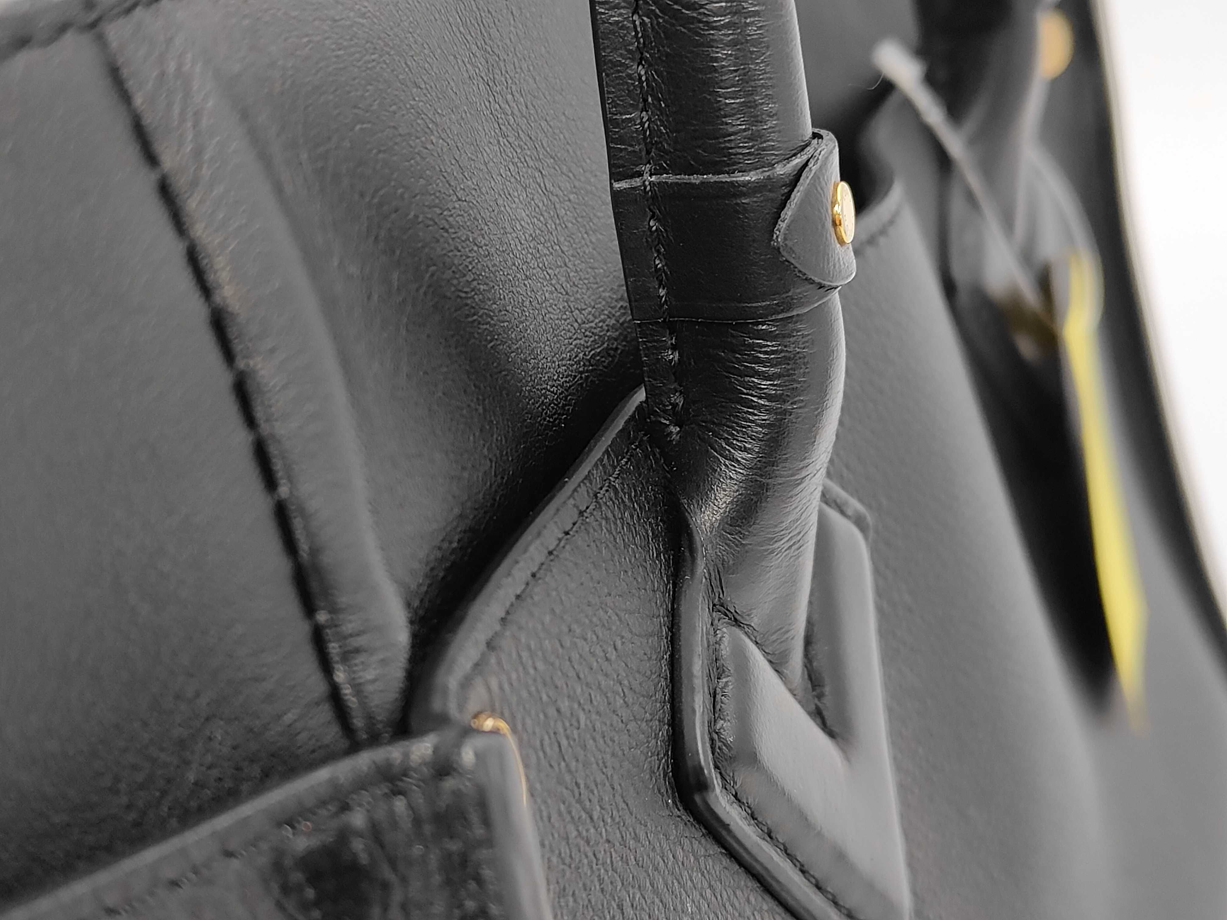 On My Side MM Grained Leather Monogram Taffetage Handbag — view 5