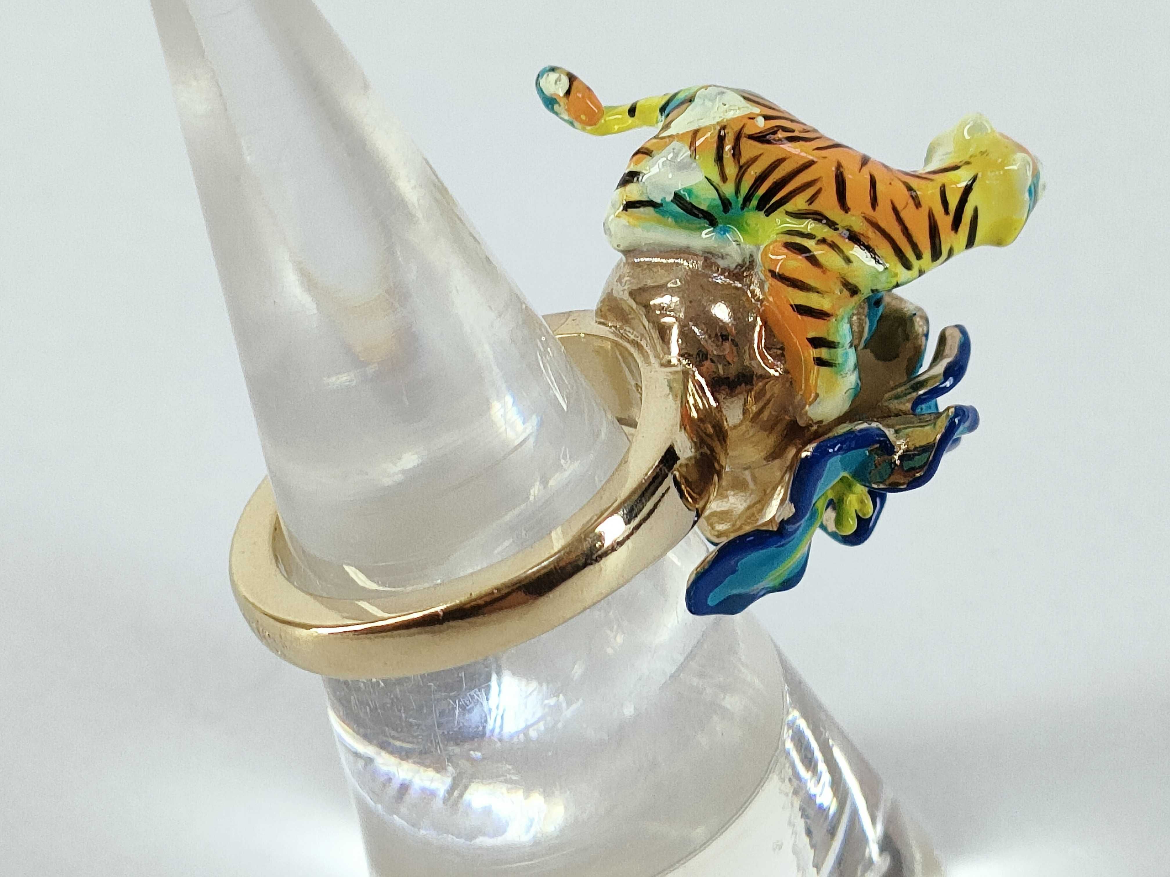 Toile de Jouy Voyage Tiger Flower Ring, Size S — view 3