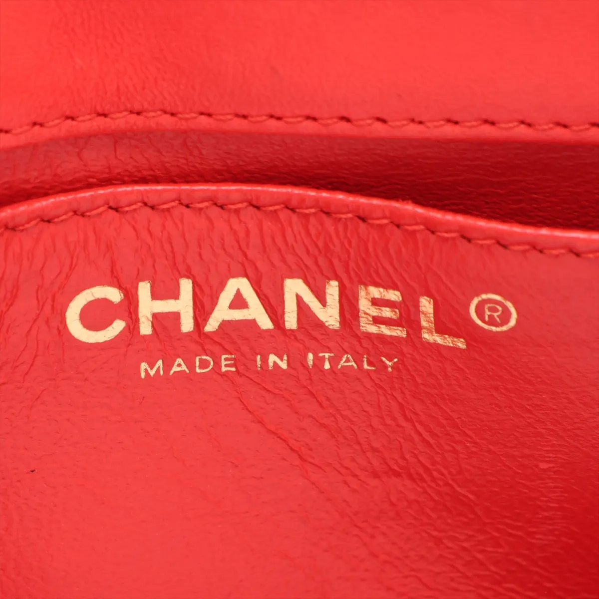 Matelassé Patent Leather Single Flap Double Chain Bag, Red with Gold Hardware, 12067372, Series 12 — view 7